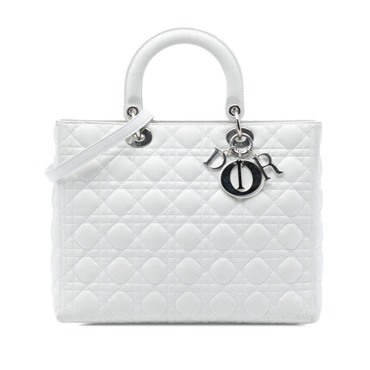 Dior Large Lambskin Cannage Lady Dior