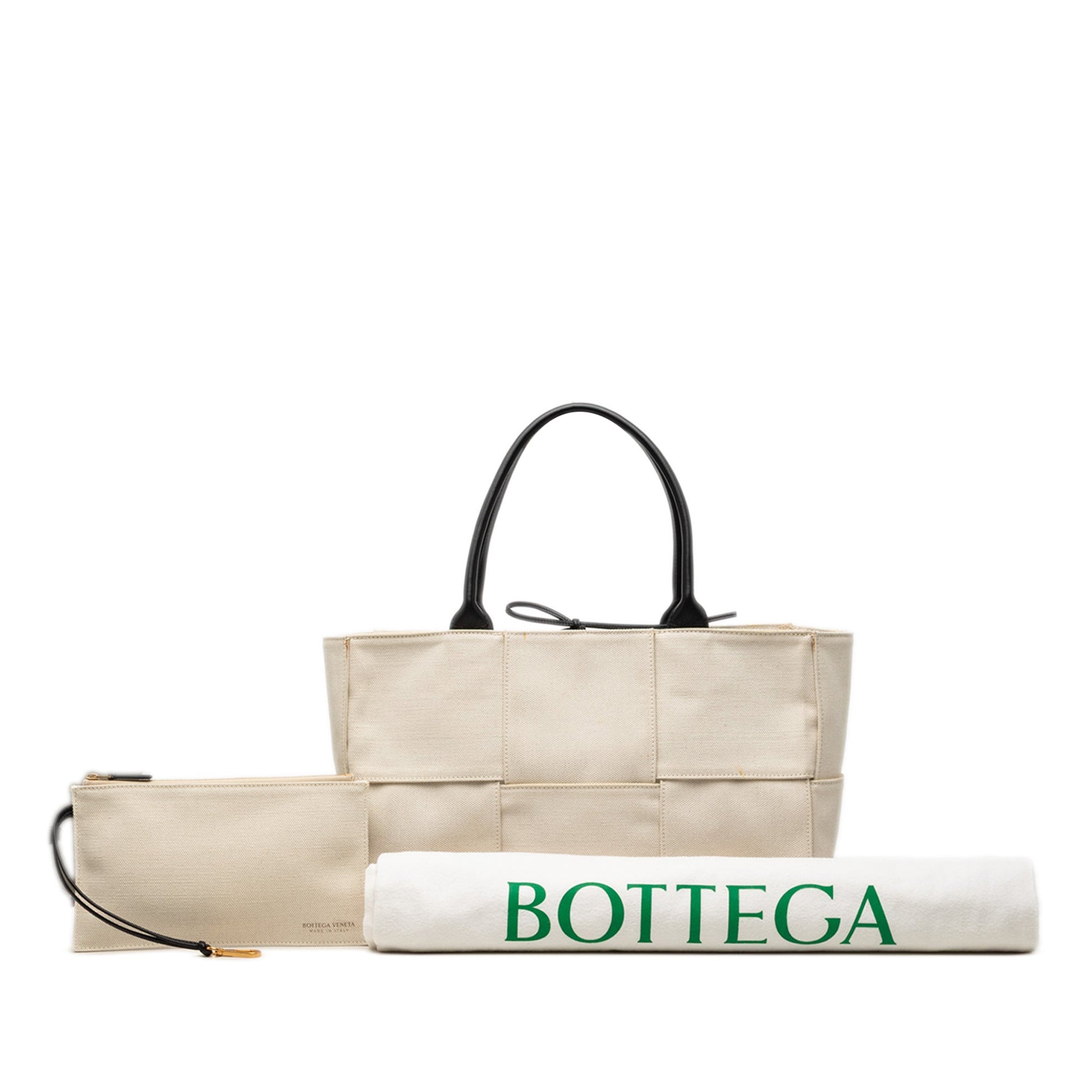 Bottega Veneta Medium Canvas Maxi Intrecciato Arco Tote