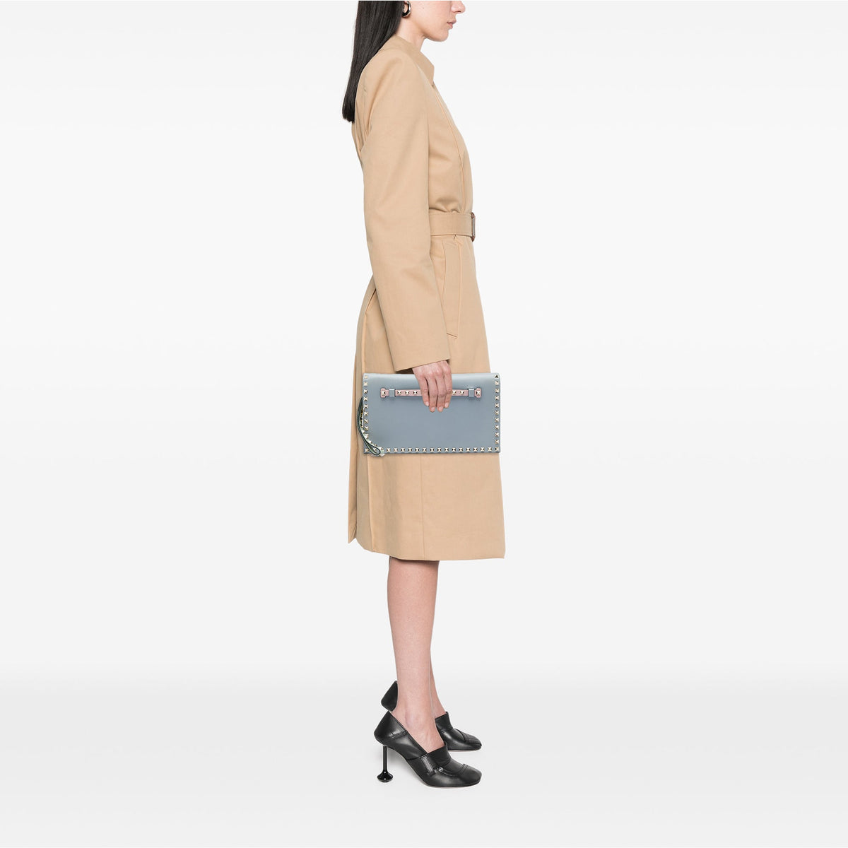 Valentino Nappa Watercolor Rockstud Wristlet Clutch