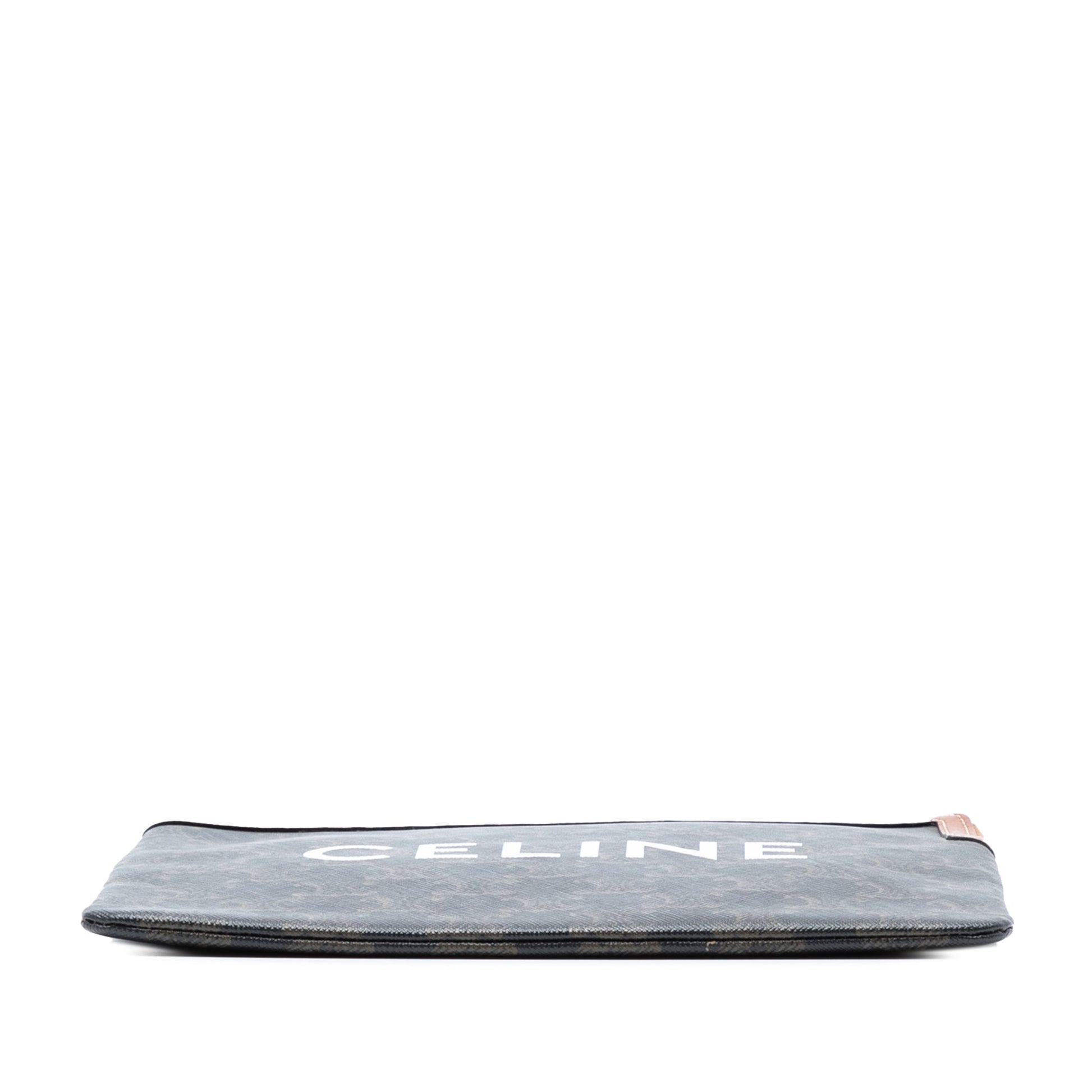 Celine Small Triomphe Coated Canvas Clutch