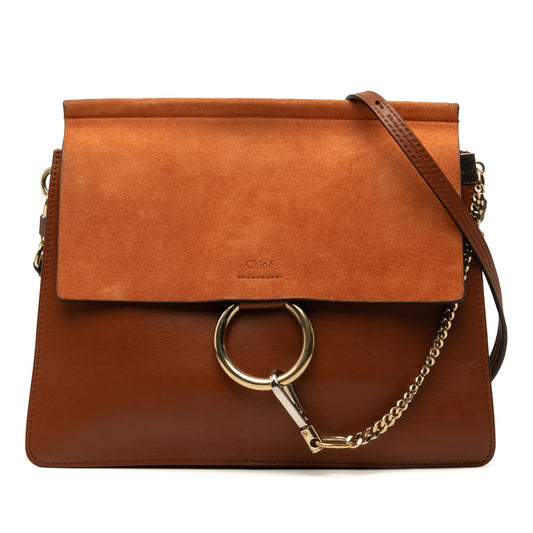 Chloé Medium Calfskin and Suede Faye Crossbody
