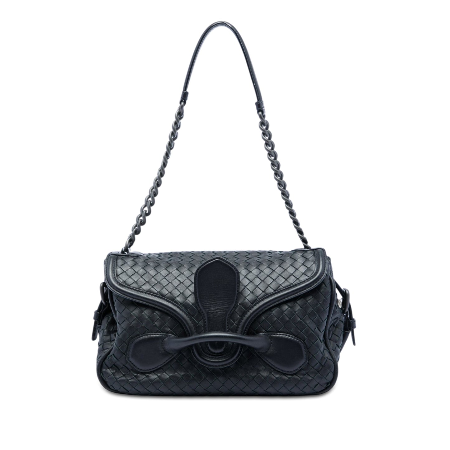 Bottega Veneta Nappa Intrecciato Rialto Shoulder Bag