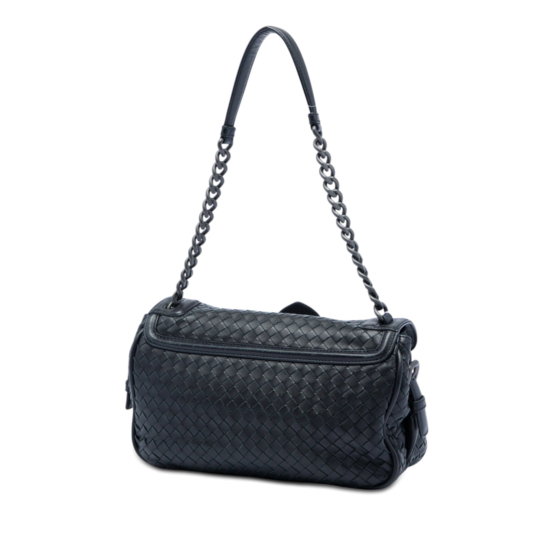 Bottega Veneta Nappa Intrecciato Rialto Shoulder Bag