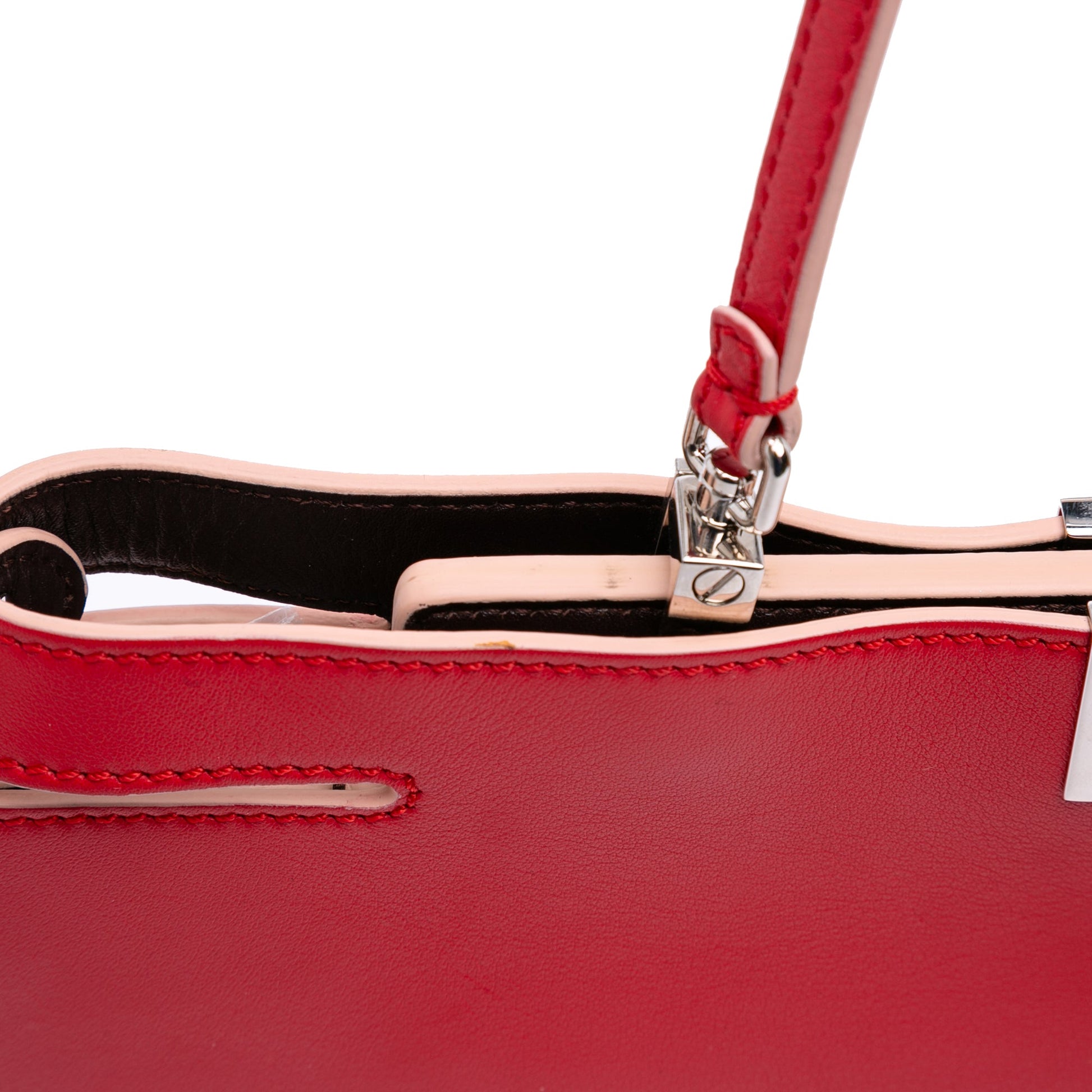 Fendi Leather Peekaboo Clutch Crossbody