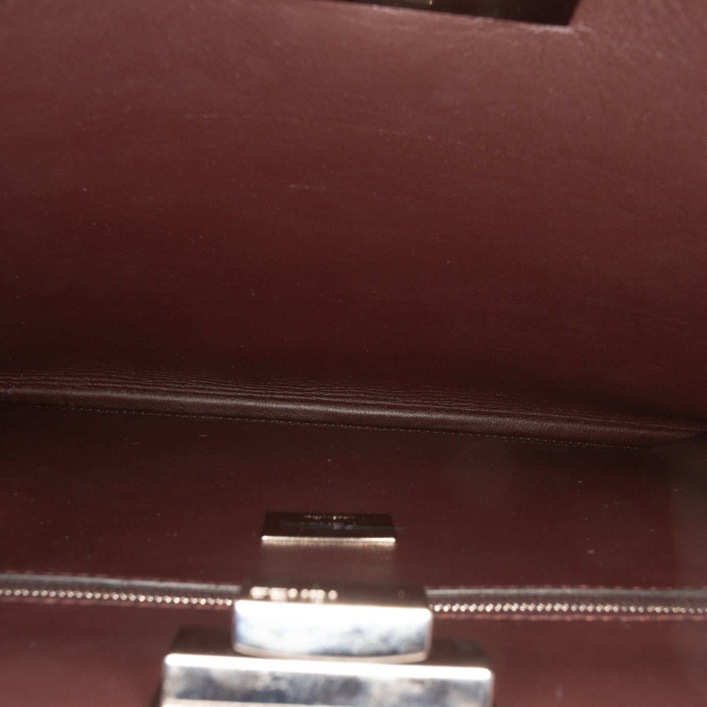 Fendi Leather Peekaboo Clutch Crossbody