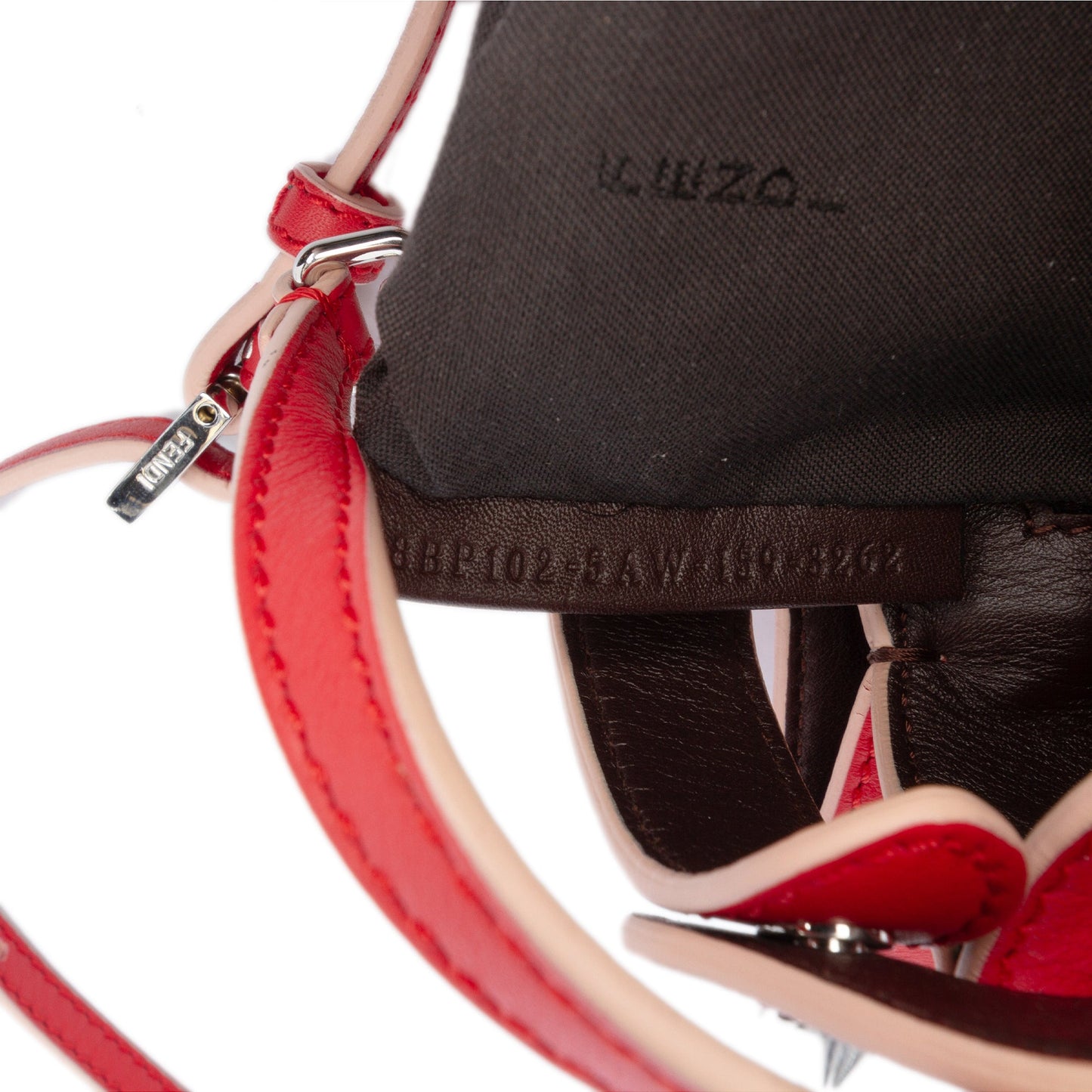 Fendi Leather Peekaboo Clutch Crossbody
