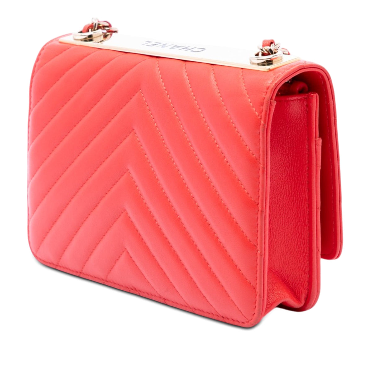 Chanel Chevron Lambskin Trendy CC Chain Wallet on Chain