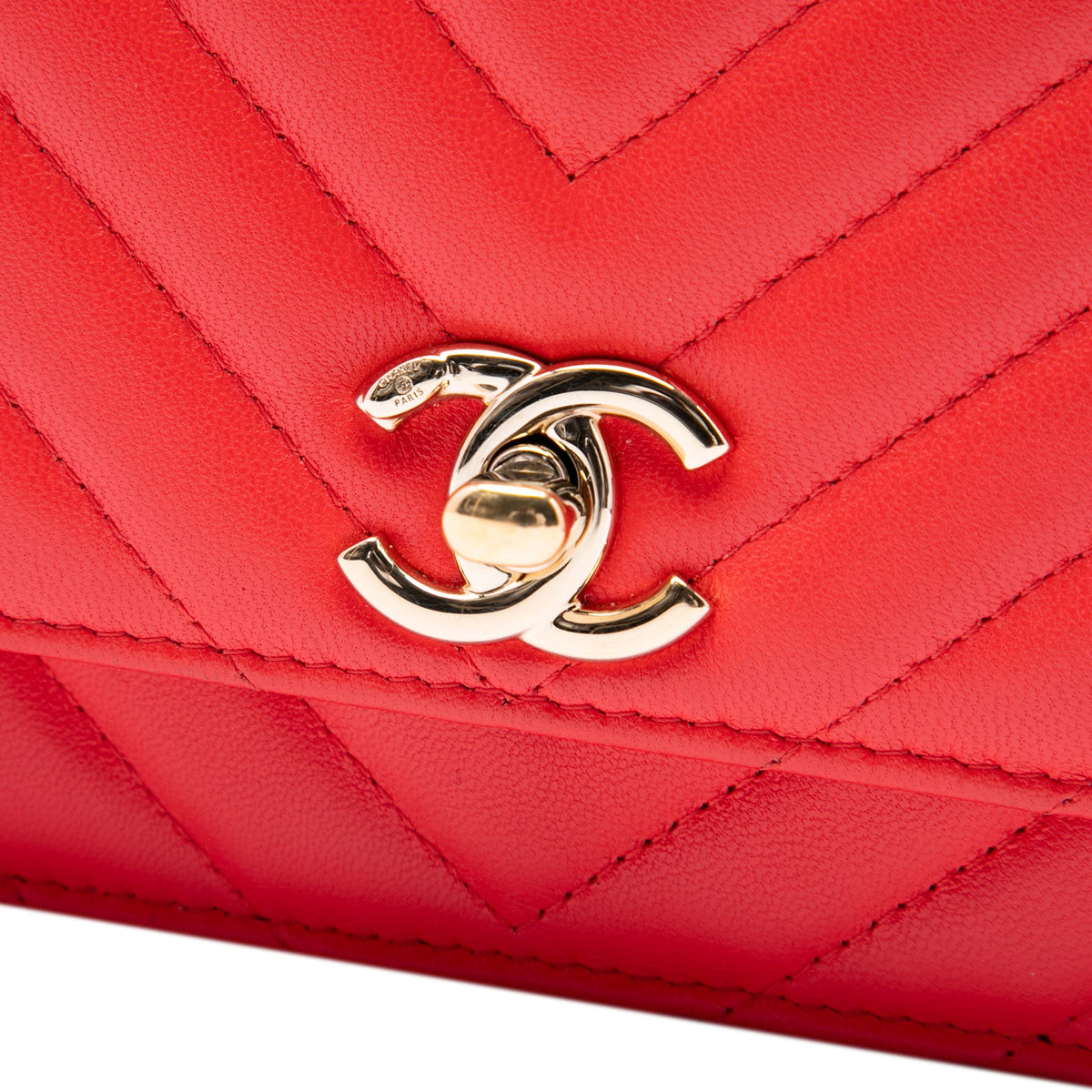 Chanel Chevron Lambskin Trendy CC Chain Wallet on Chain