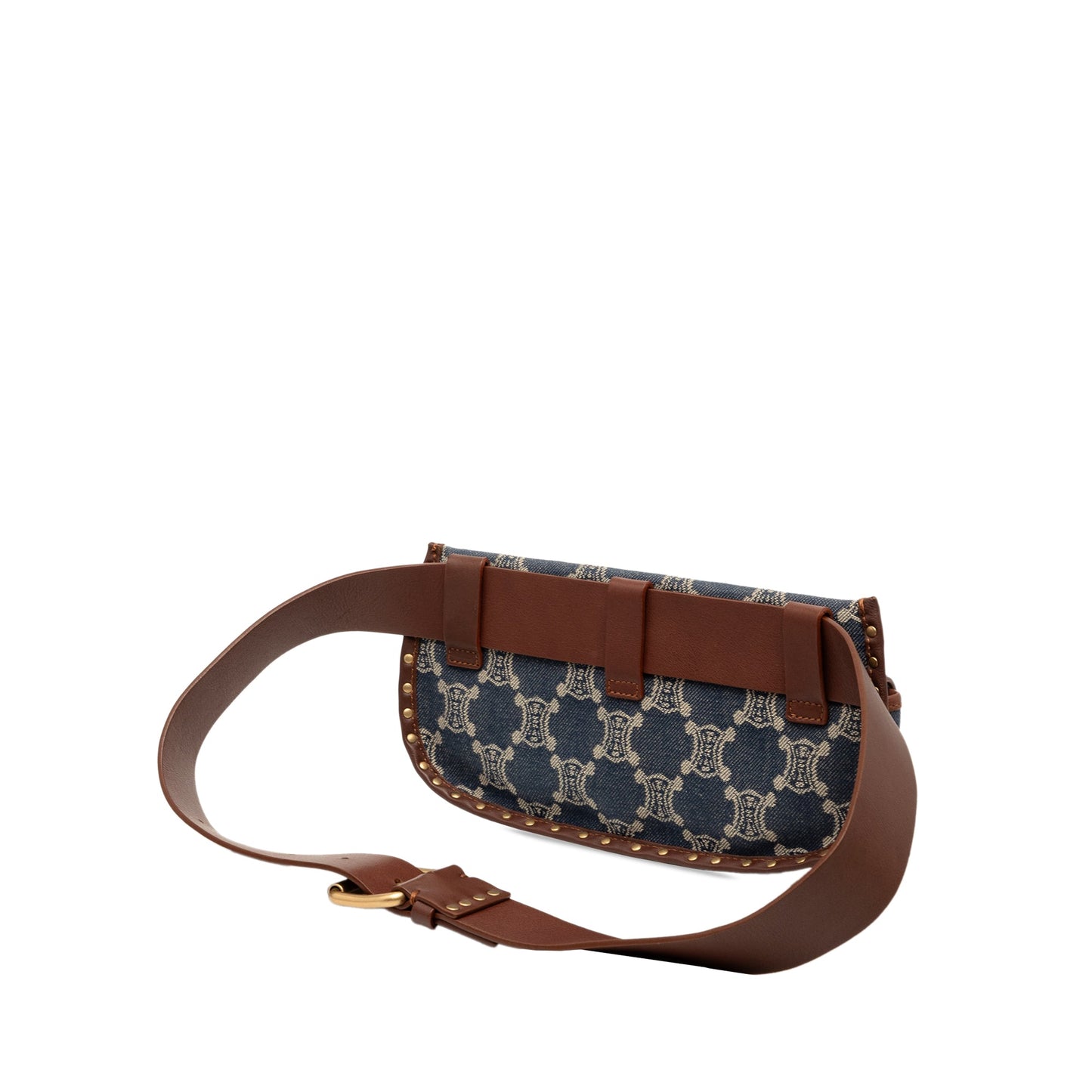 Celine Macadam Denim Double Pocket Belt Bag