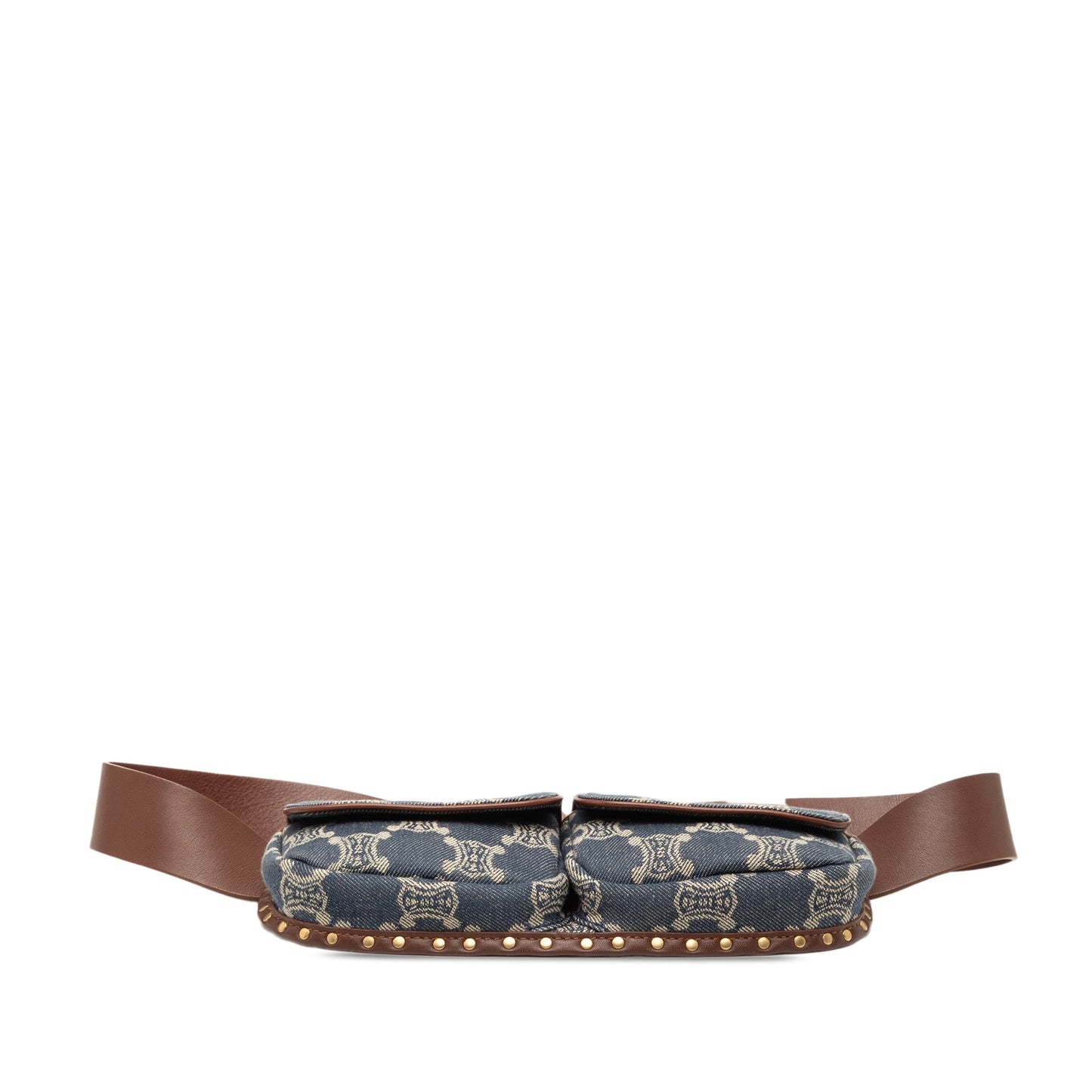 Celine Macadam Denim Double Pocket Belt Bag