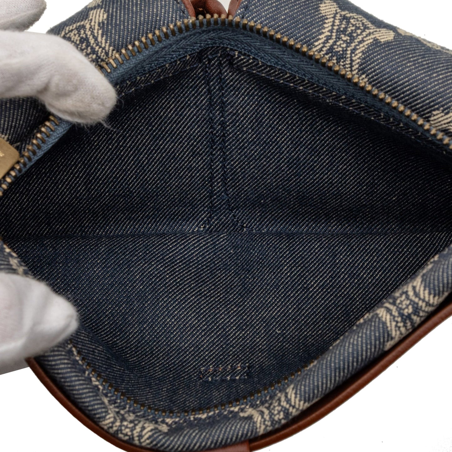 Celine Macadam Denim Double Pocket Belt Bag