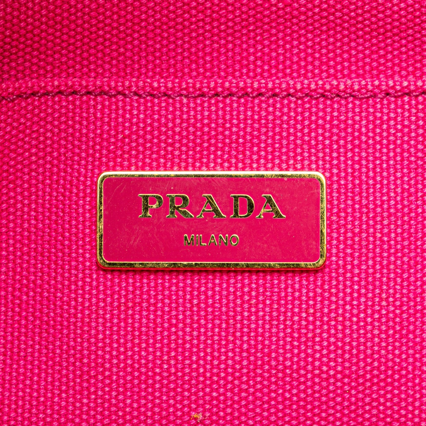 Prada Small Canvas Canapa Logo Satchel