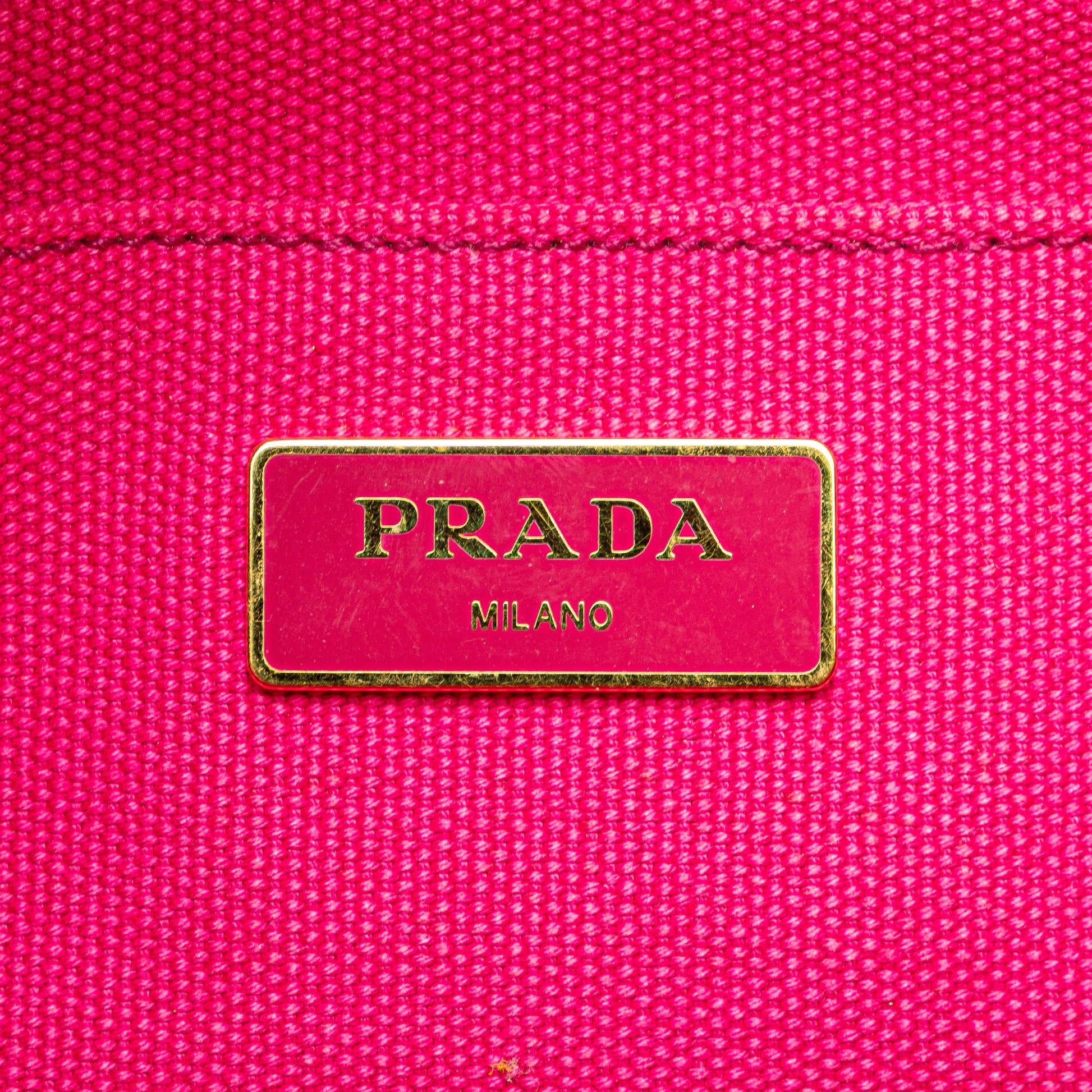 Prada Small Canvas Canapa Logo Satchel
