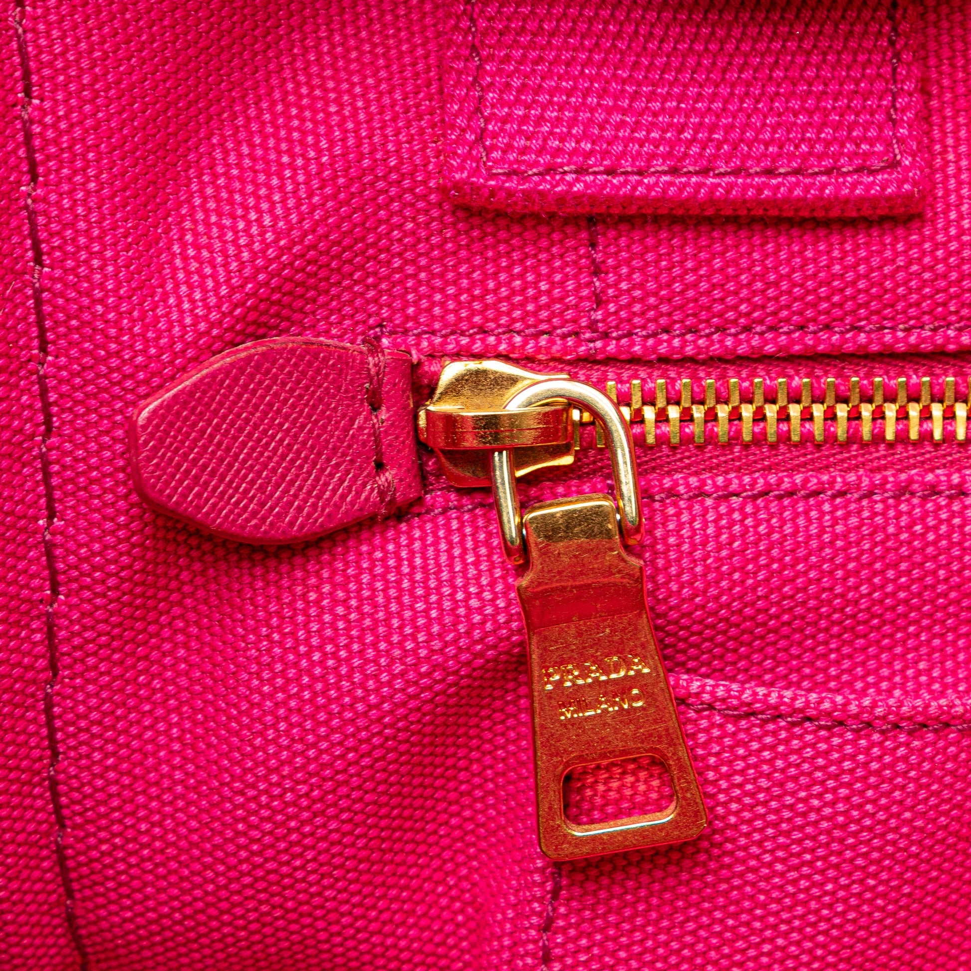 Prada Small Canvas Canapa Logo Satchel