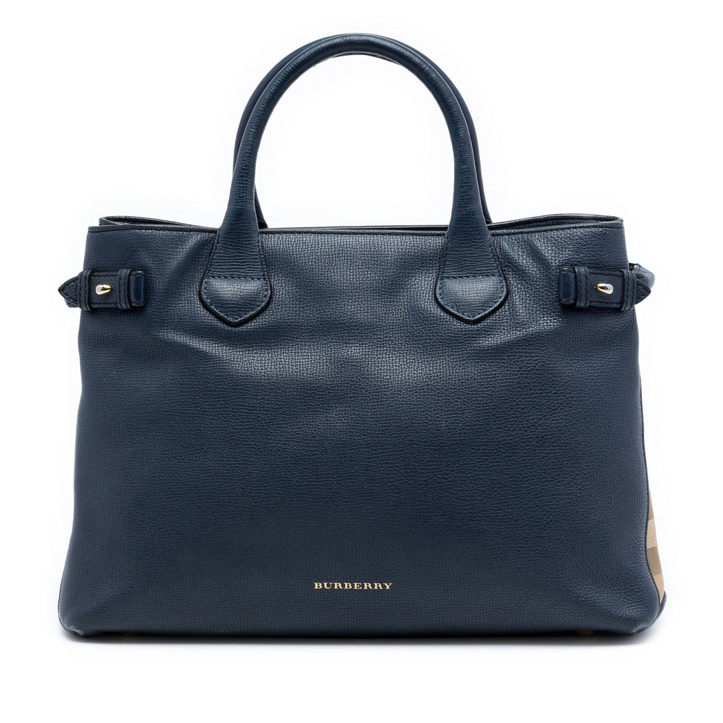 Burberry Medium Leather and House Check Banner Satchel