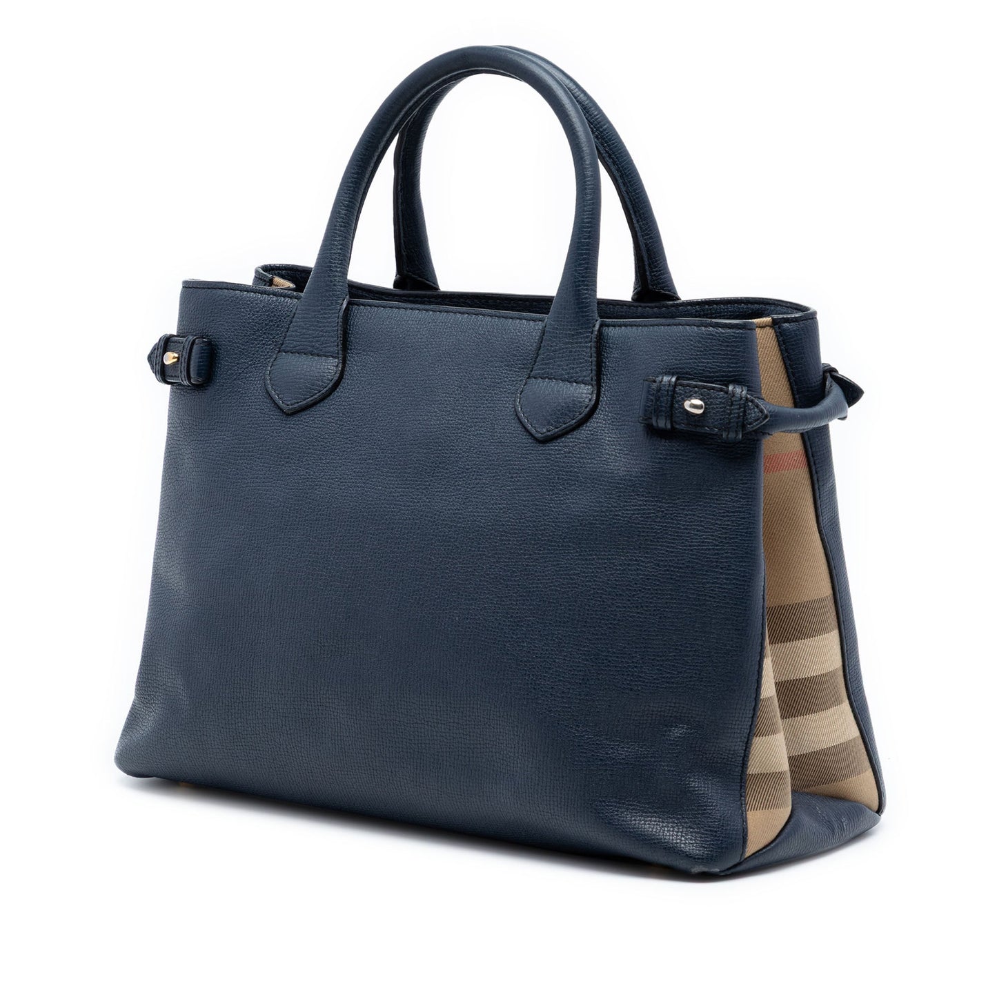 Burberry Medium Leather and House Check Banner Satchel