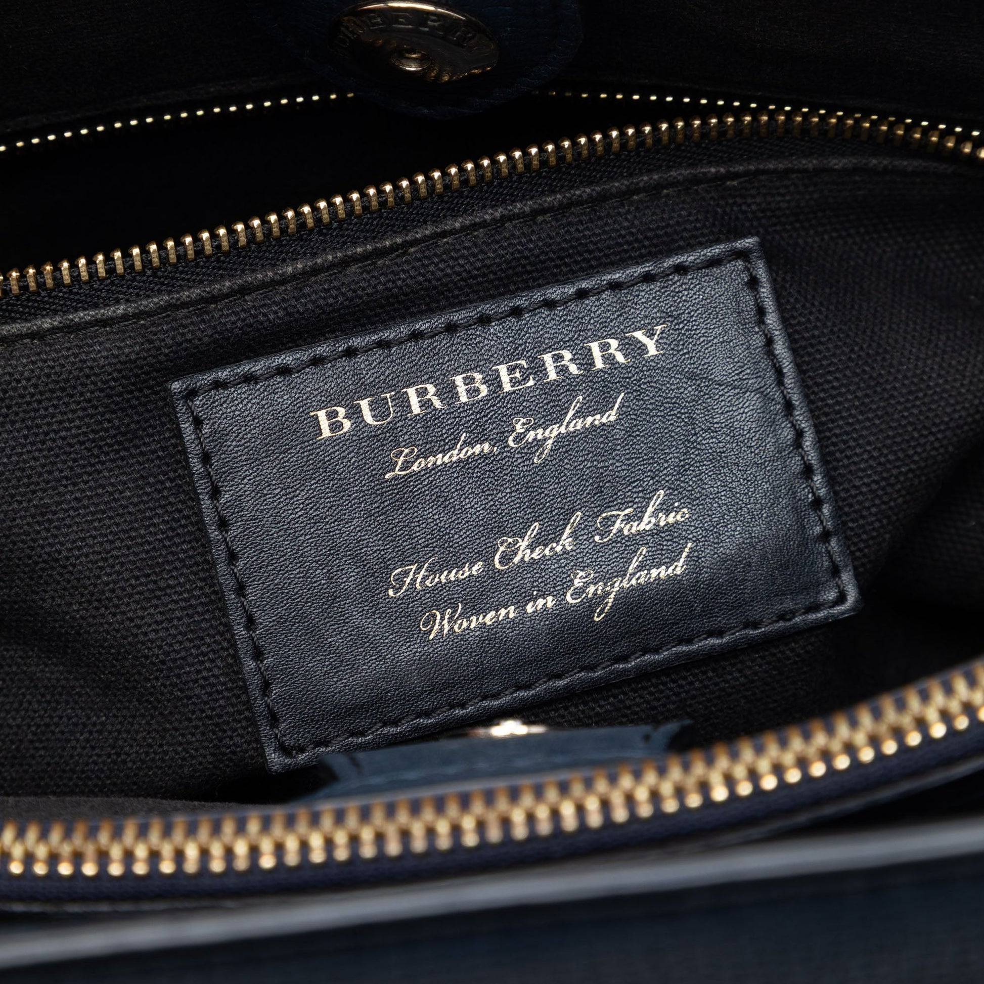Burberry Medium Leather and House Check Banner Satchel