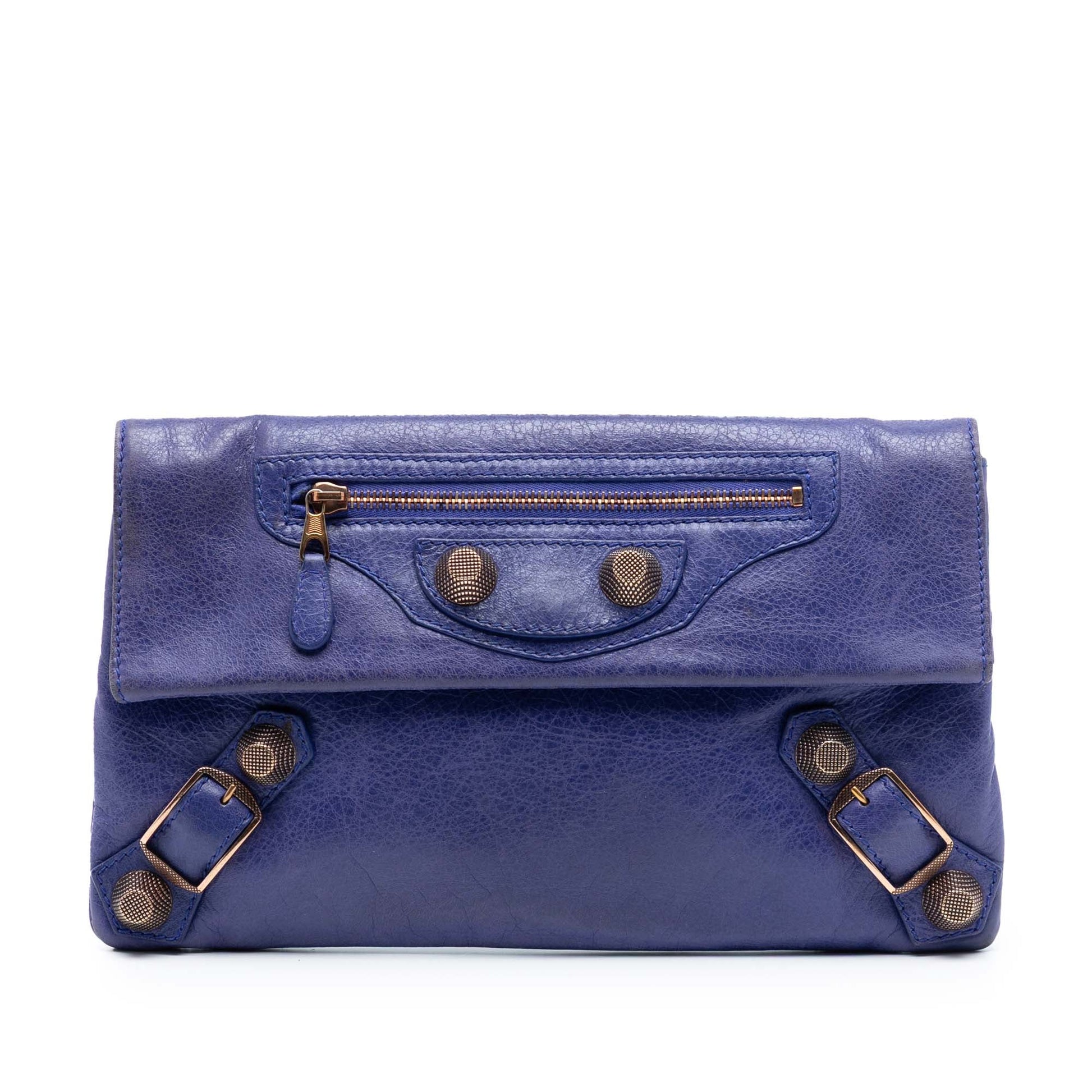 Balenciaga Lambskin Motocross Giant 21 Envelope Clutch