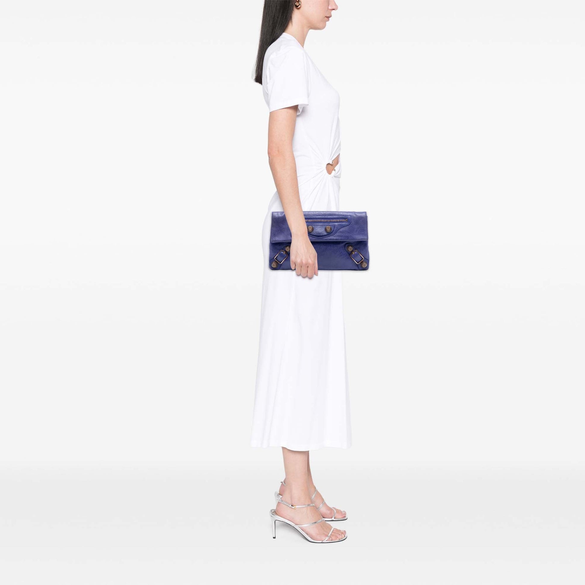 Balenciaga Lambskin Motocross Giant 21 Envelope Clutch