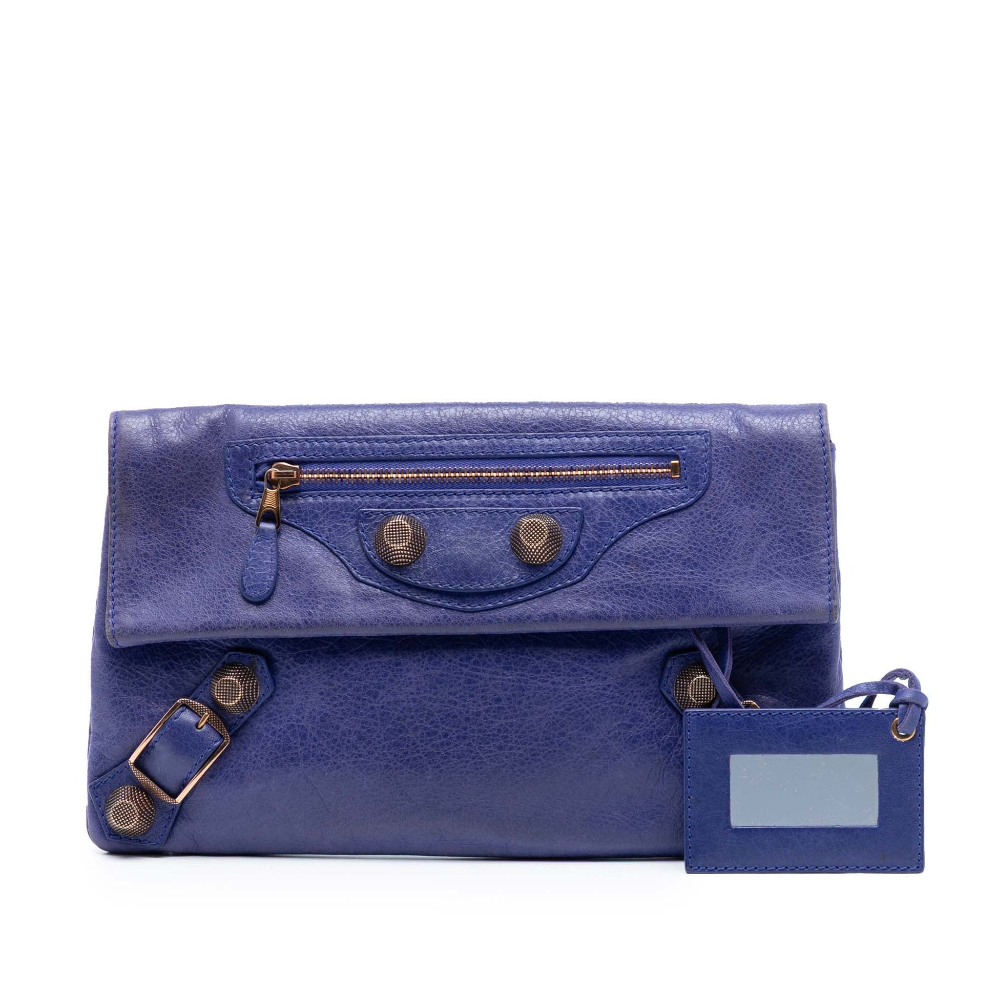 Balenciaga Lambskin Motocross Giant 21 Envelope Clutch