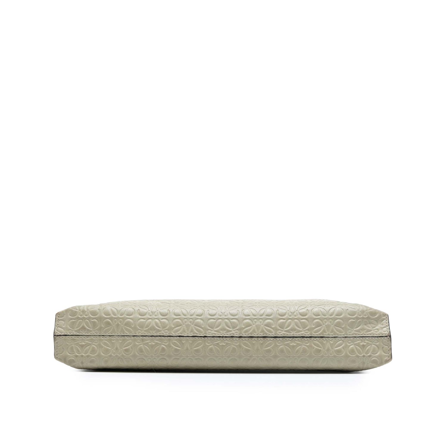 LOEWE Embossed Leather Anagram Repeat T Clutch