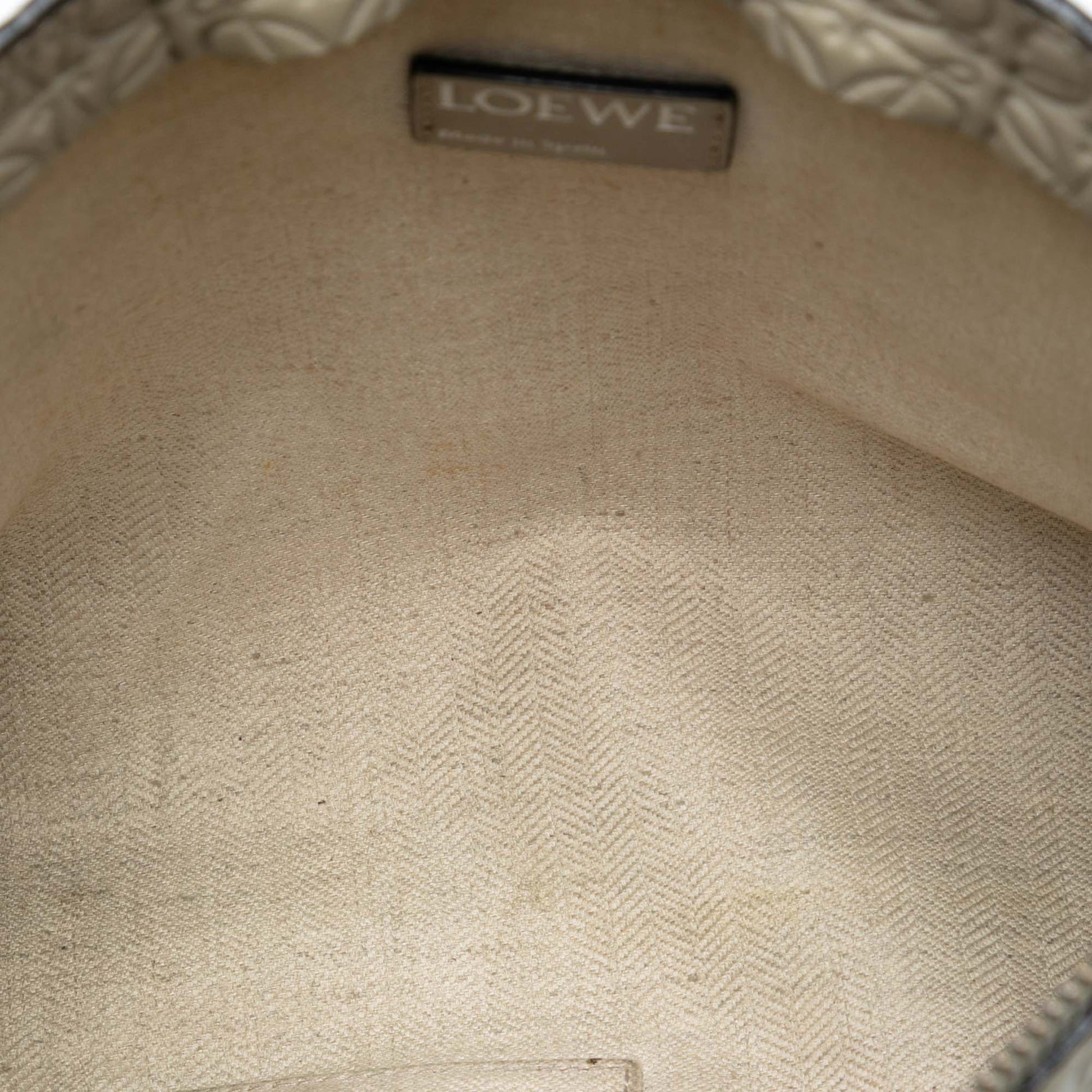 LOEWE Embossed Leather Anagram Repeat T Clutch
