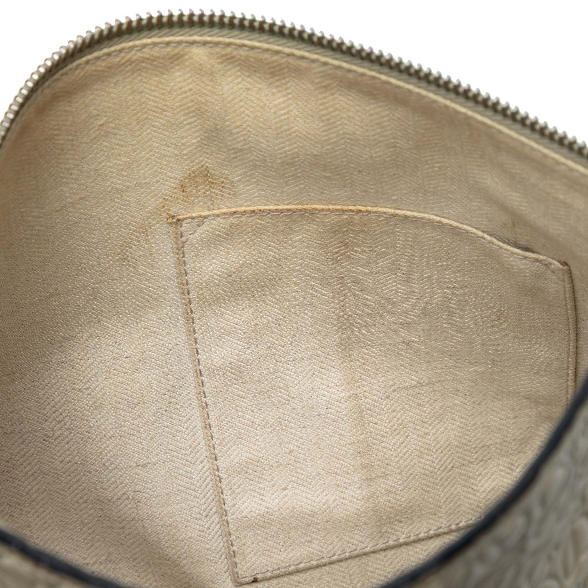 LOEWE Embossed Leather Anagram Repeat T Clutch