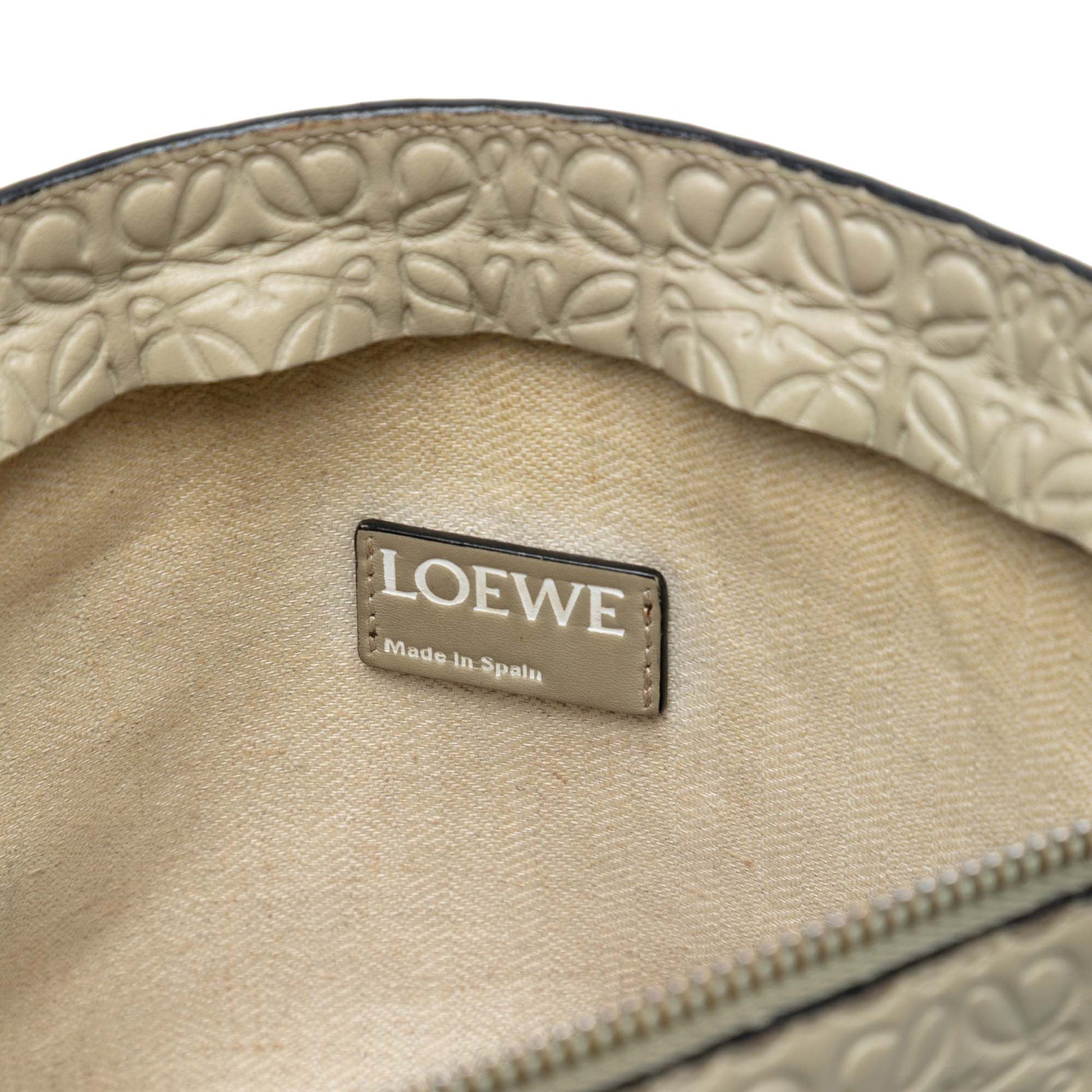 LOEWE Embossed Leather Anagram Repeat T Clutch