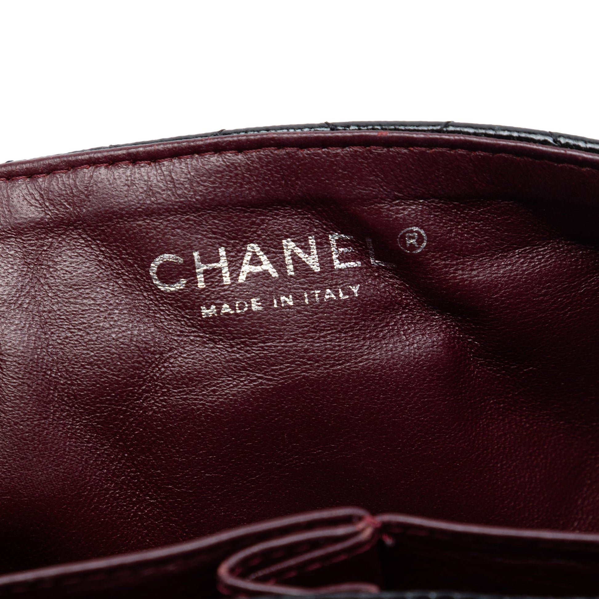 Chanel Quilted Crinkled Patent East West Single Flap
