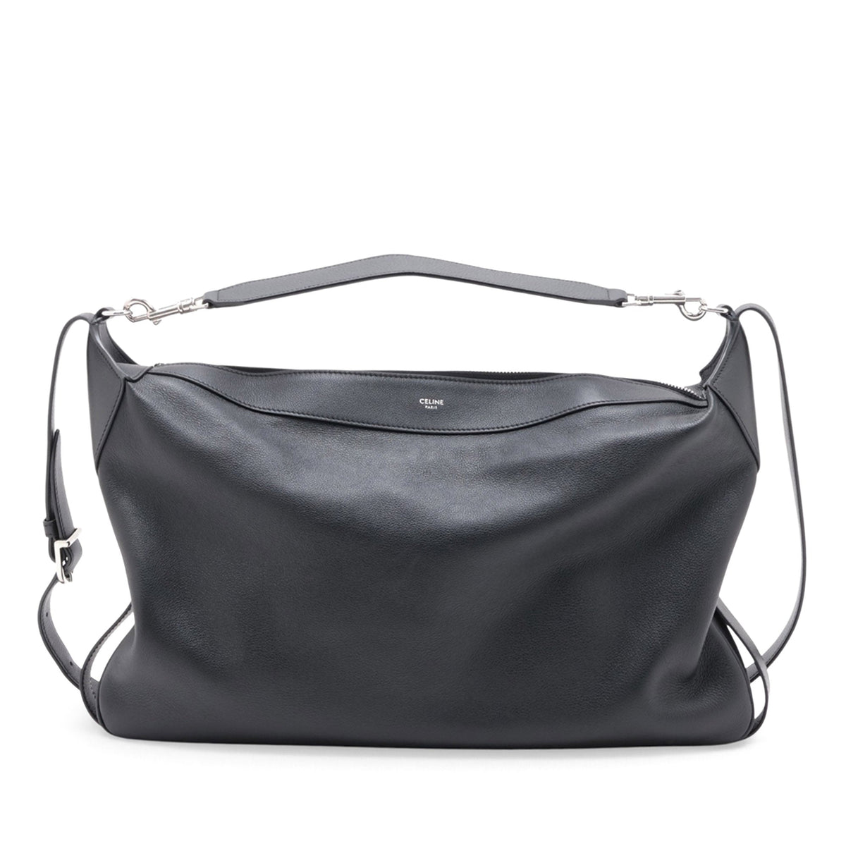Celine Large Leather Strap Romy — Black