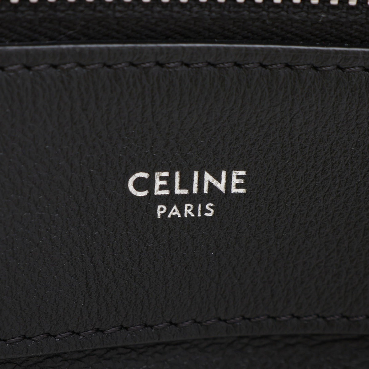 Celine Large Leather Strap Romy — Black