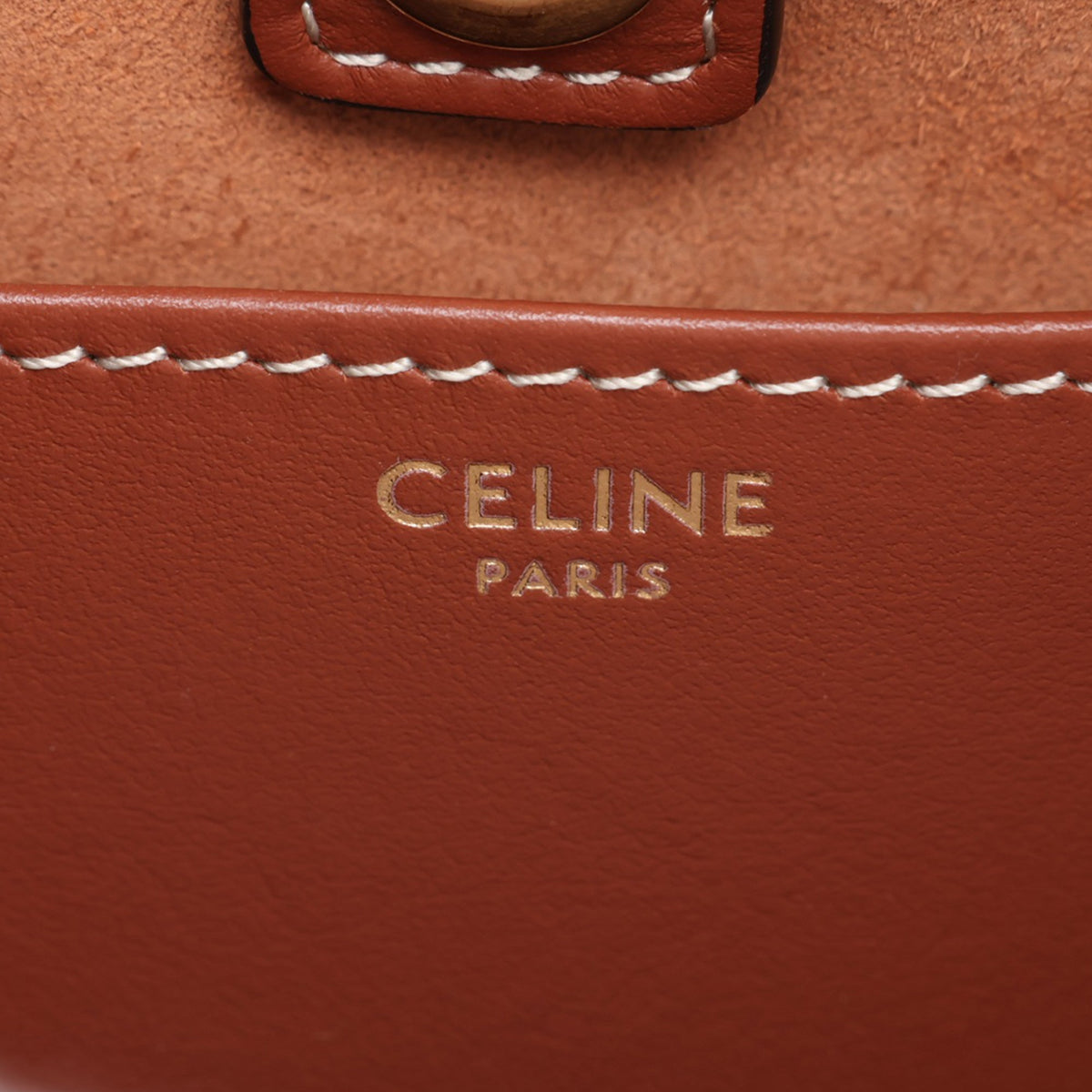 Celine Small Calfskin Cuir Triomphe Cabas Drawstring Satchel