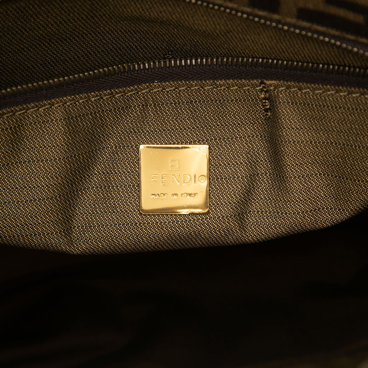 Fendi Zucca Canvas Shoulder Bag