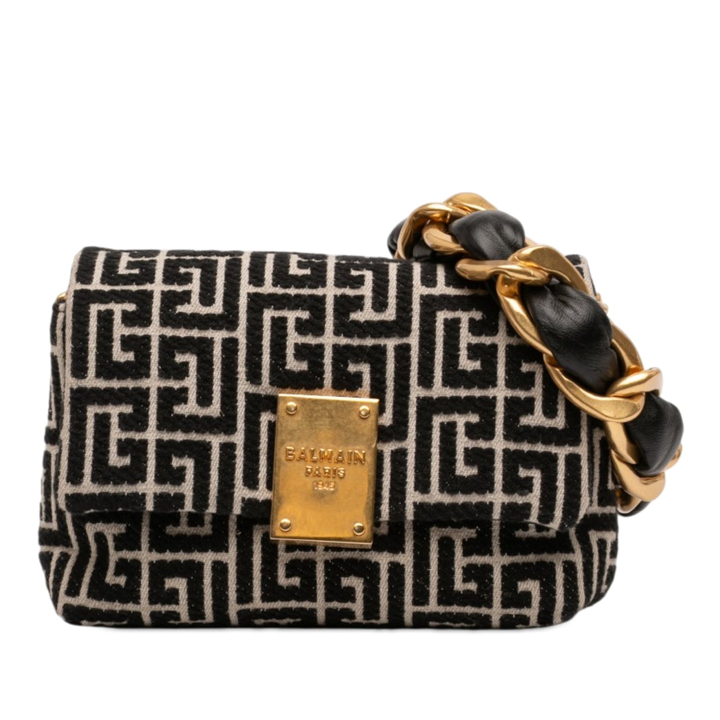Balmain Mini Monogram Jacquard 1945 Crossbody