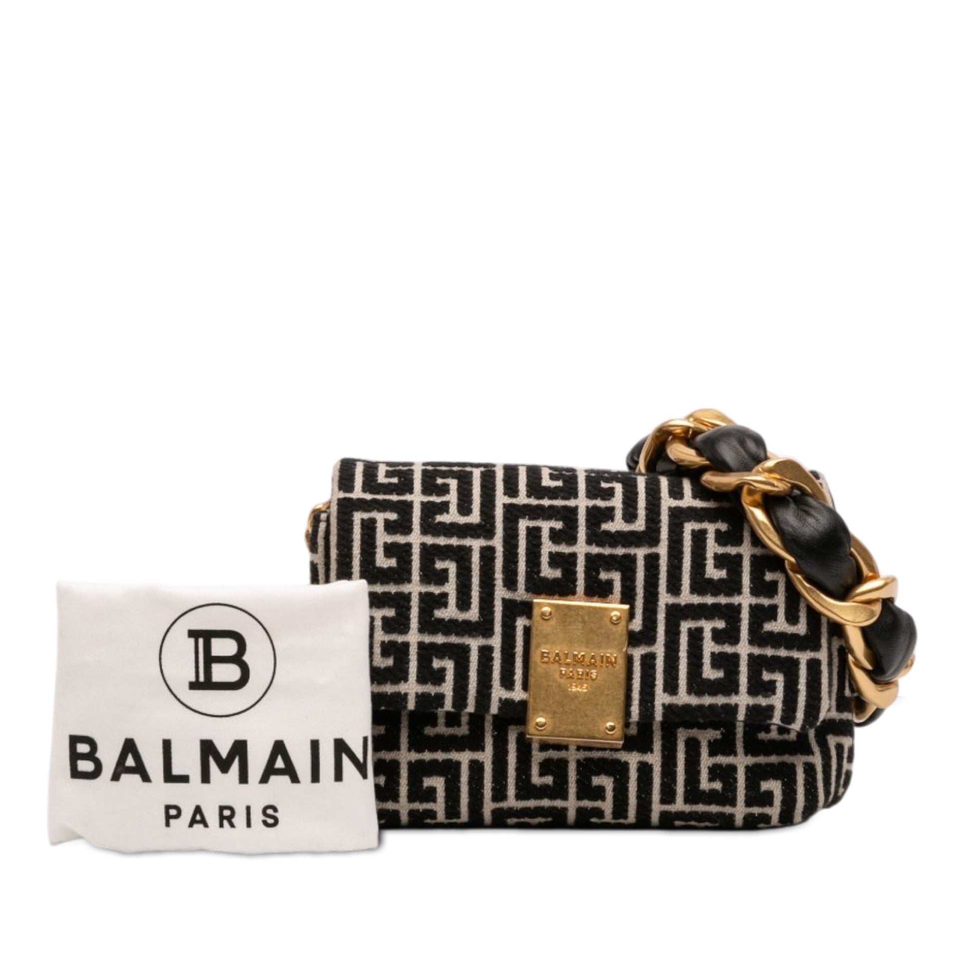 Balmain Mini Monogram Jacquard 1945 Crossbody