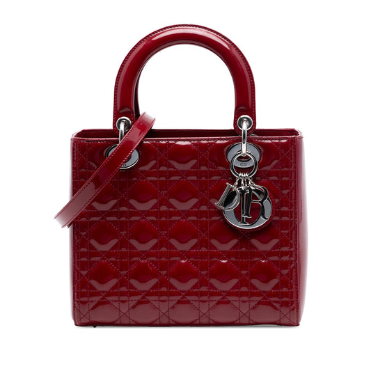 Dior Medium Patent Cannage Lady Dior