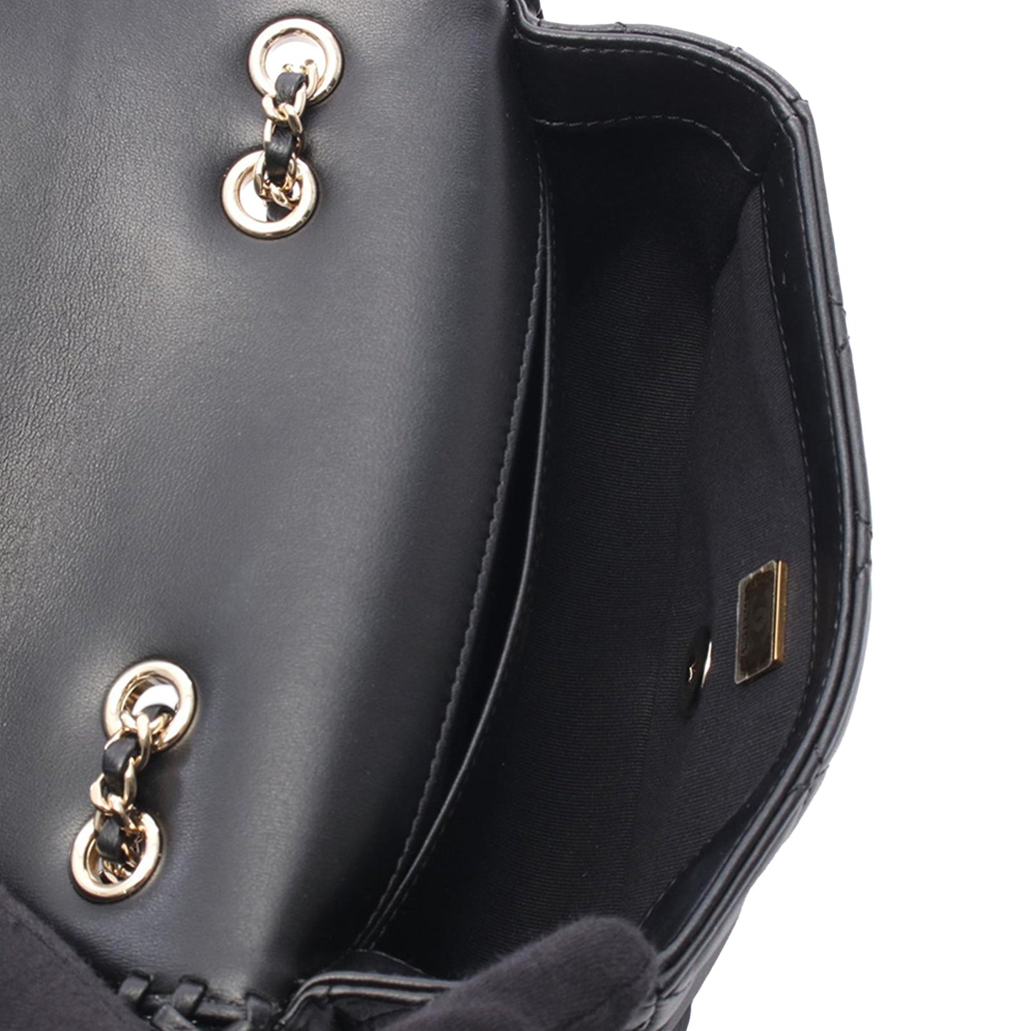 Chanel Quilted Lambskin Whipstitch Single Flap