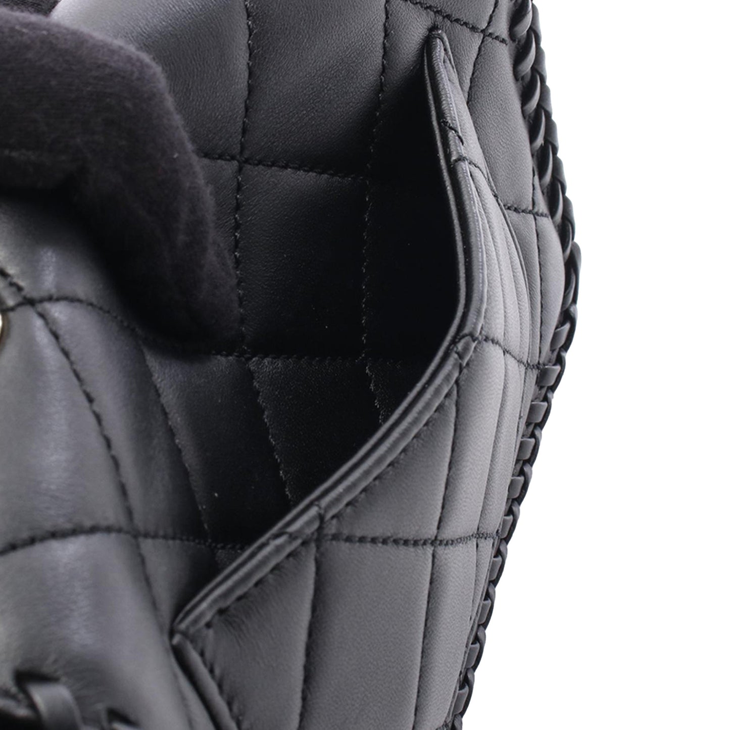 Chanel Quilted Lambskin Whipstitch Single Flap