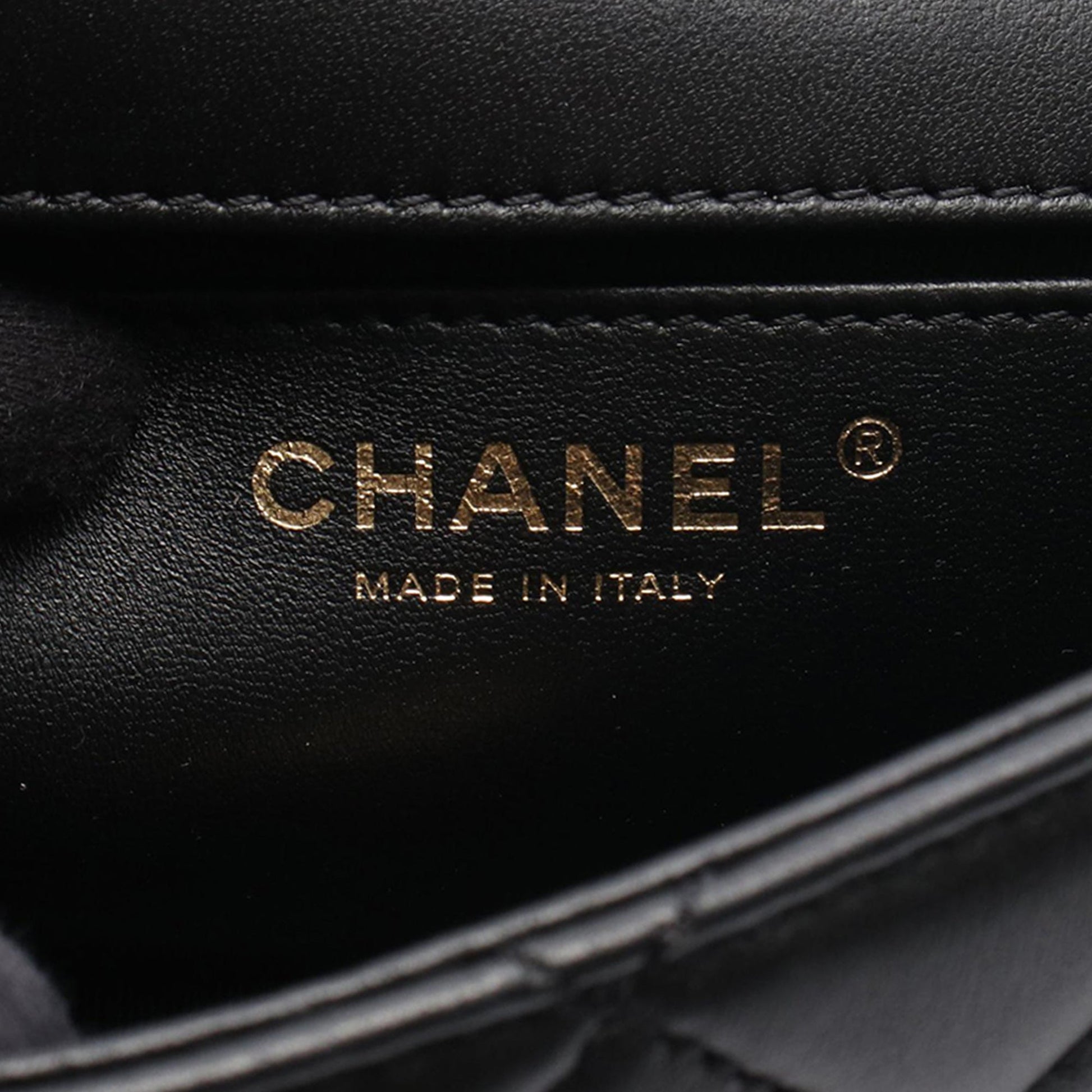 Chanel Quilted Lambskin Whipstitch Single Flap