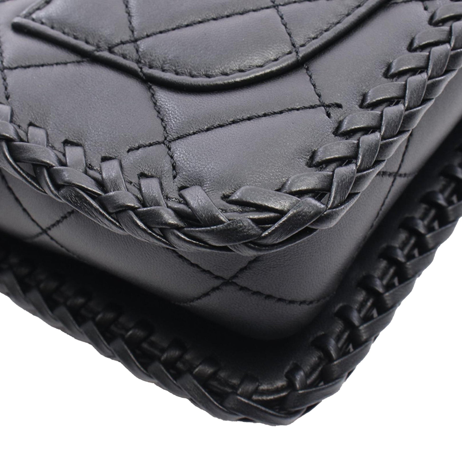 Chanel Quilted Lambskin Whipstitch Single Flap
