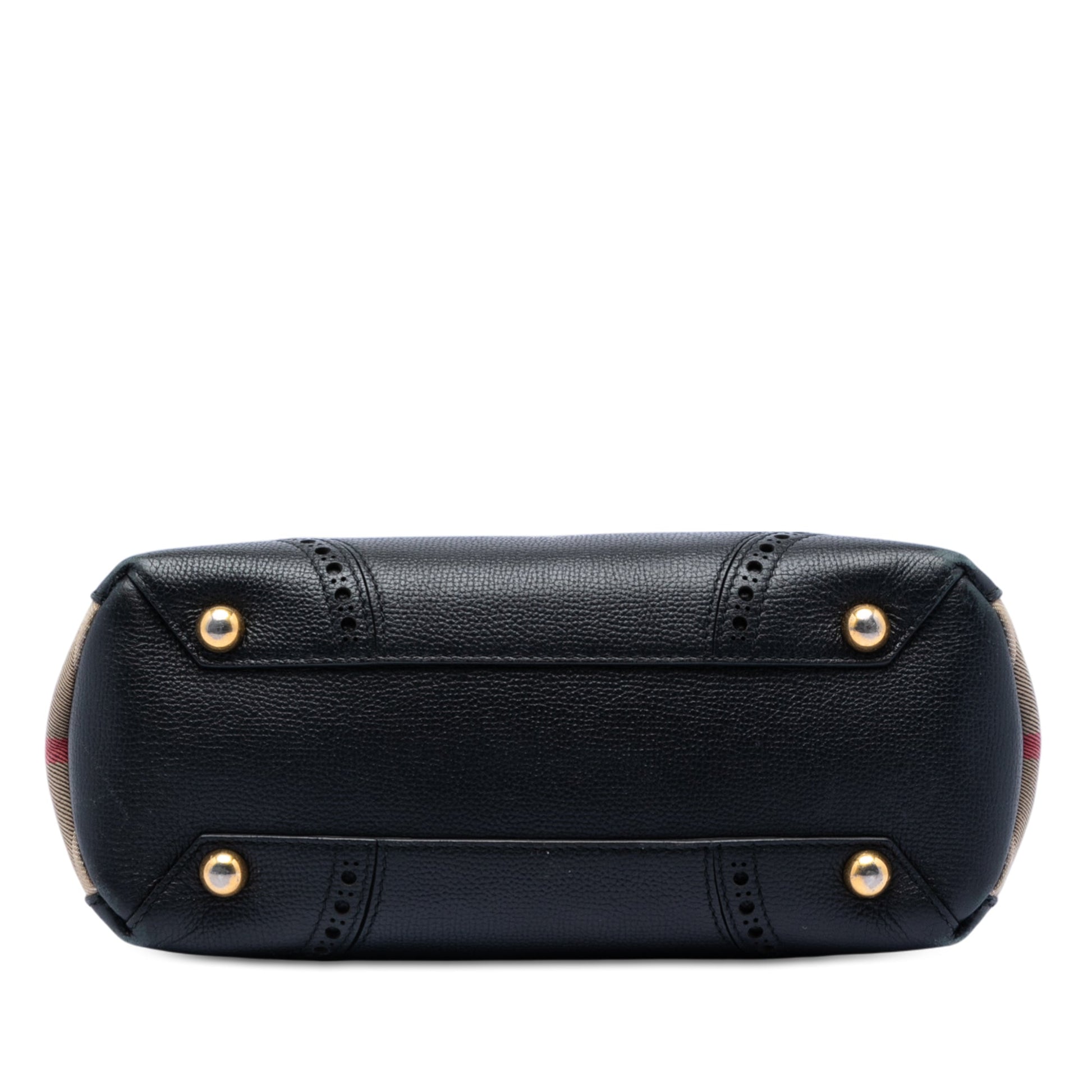 Burberry Small Grainy Calfskin Brogues and House Check Banner Bag