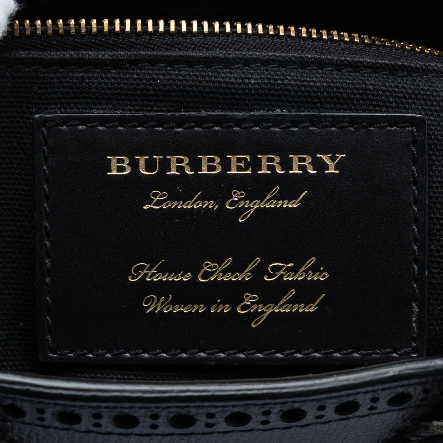 Burberry Small Grainy Calfskin Brogues and House Check Banner Bag
