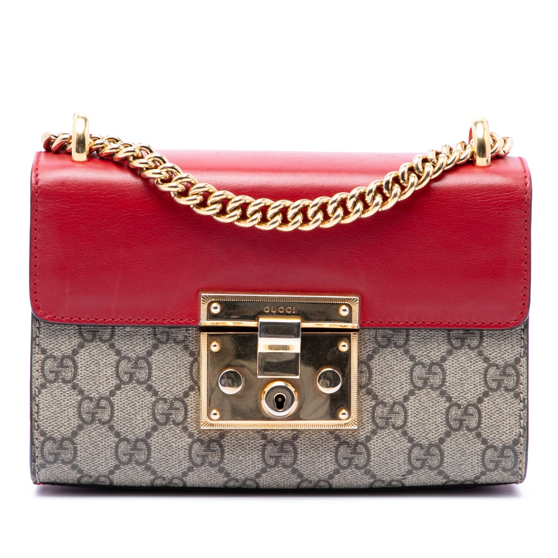 Gucci Small GG Supreme Padlock Crossbody
