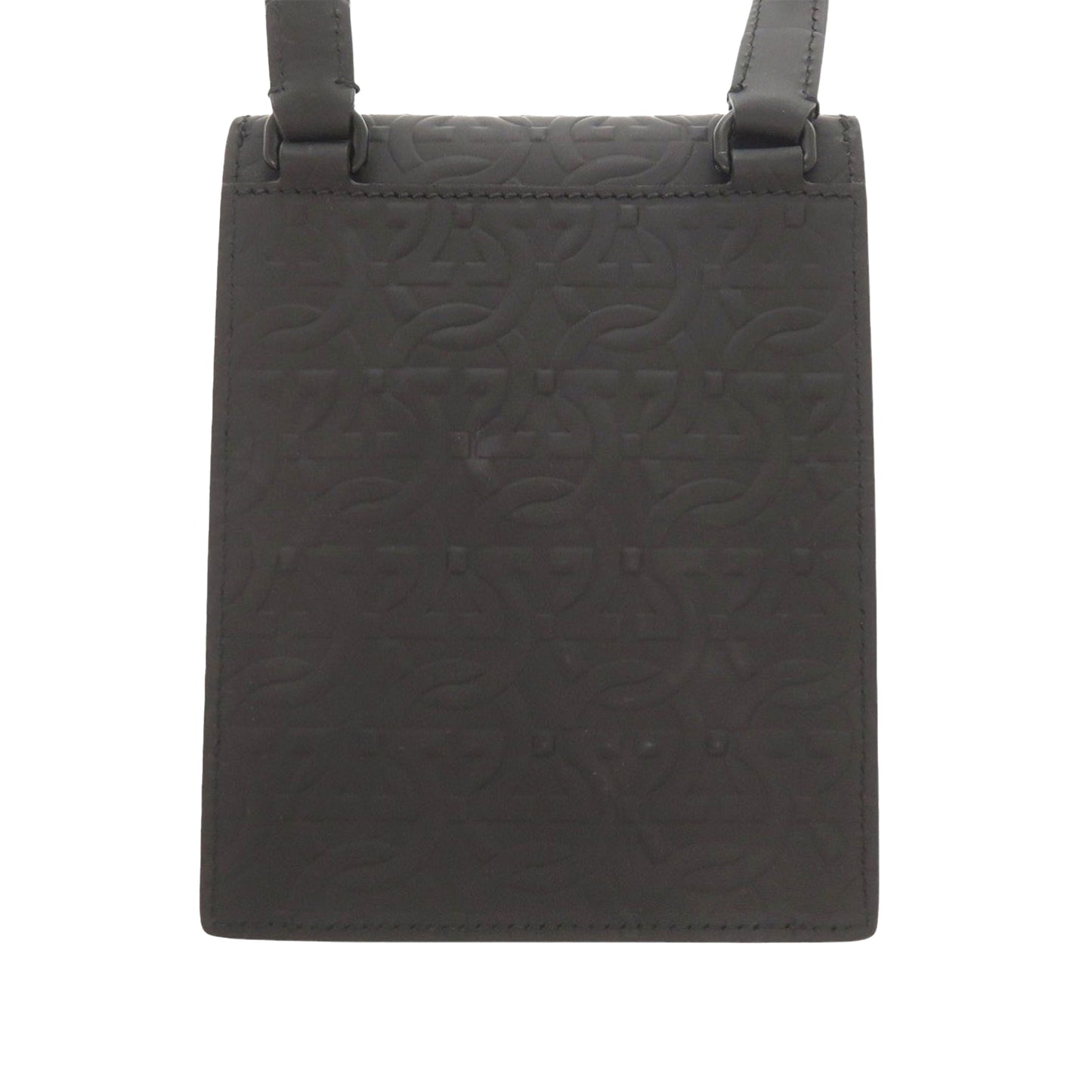 Ferragamo Gancini Embossed Leather Phone Pouch Crossbody