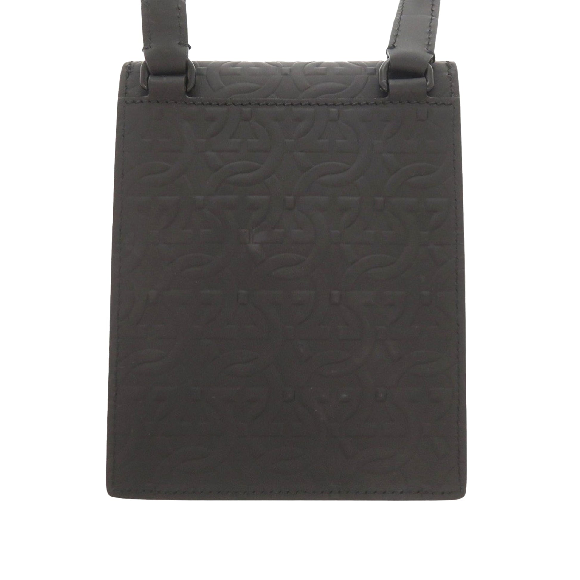 Ferragamo Gancini Embossed Leather Phone Pouch Crossbody