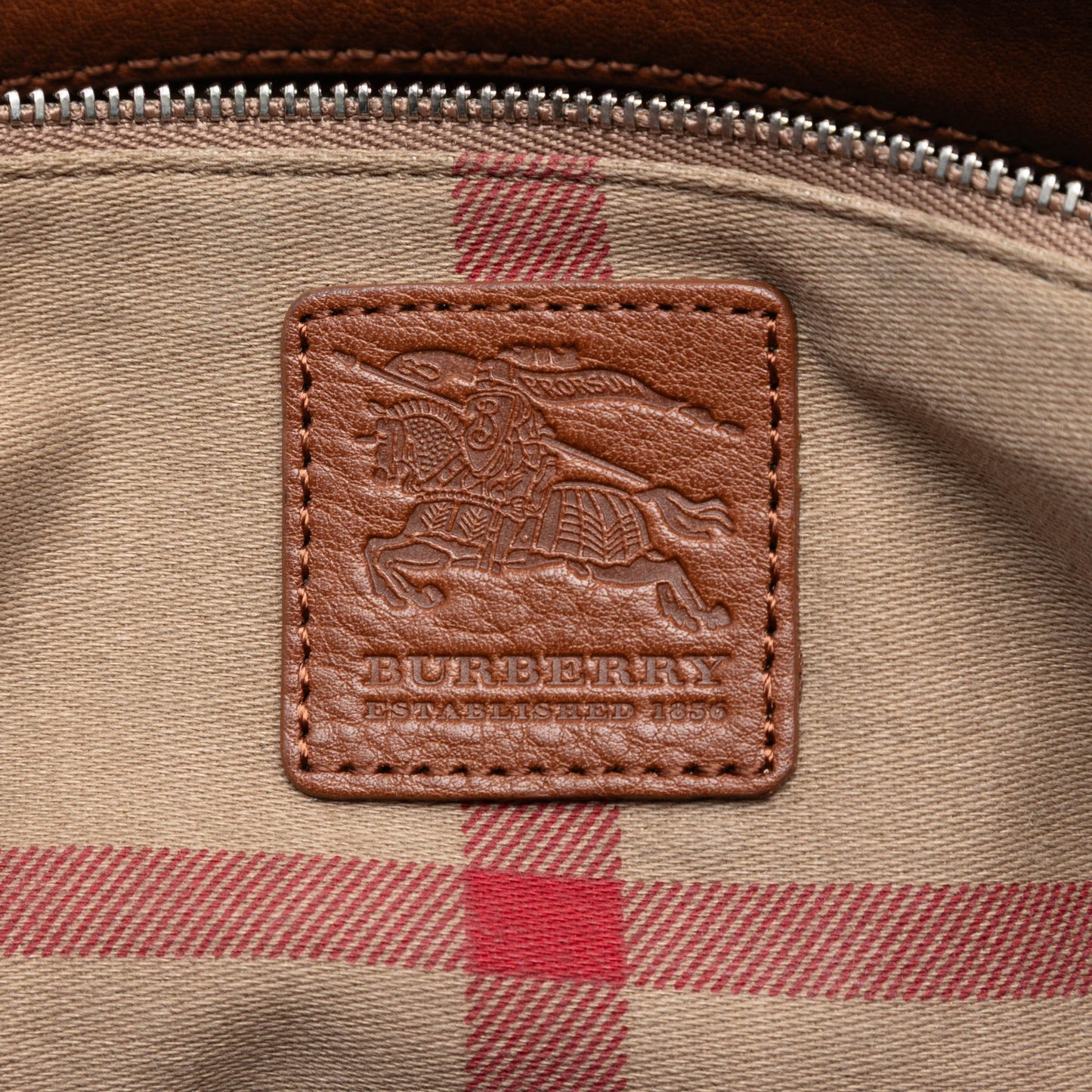 Burberry Leather Trimmed Canvas Drawstring Bucket Bag