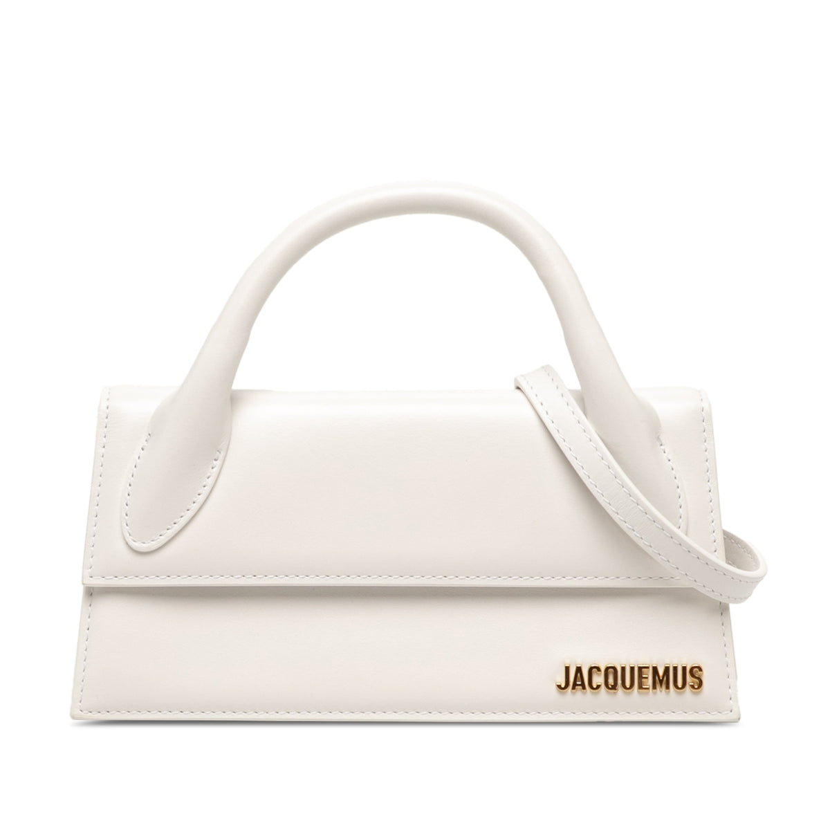Jacquemus Smooth Calfskin Le Chiquito Long — White