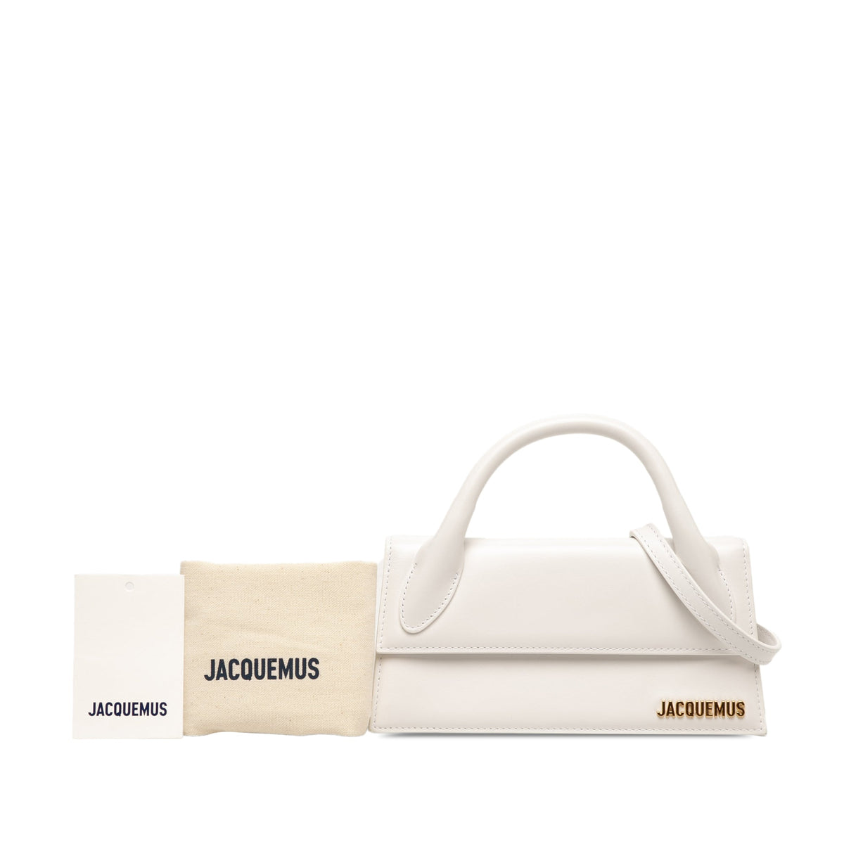 Jacquemus Smooth Calfskin Le Chiquito Long — White