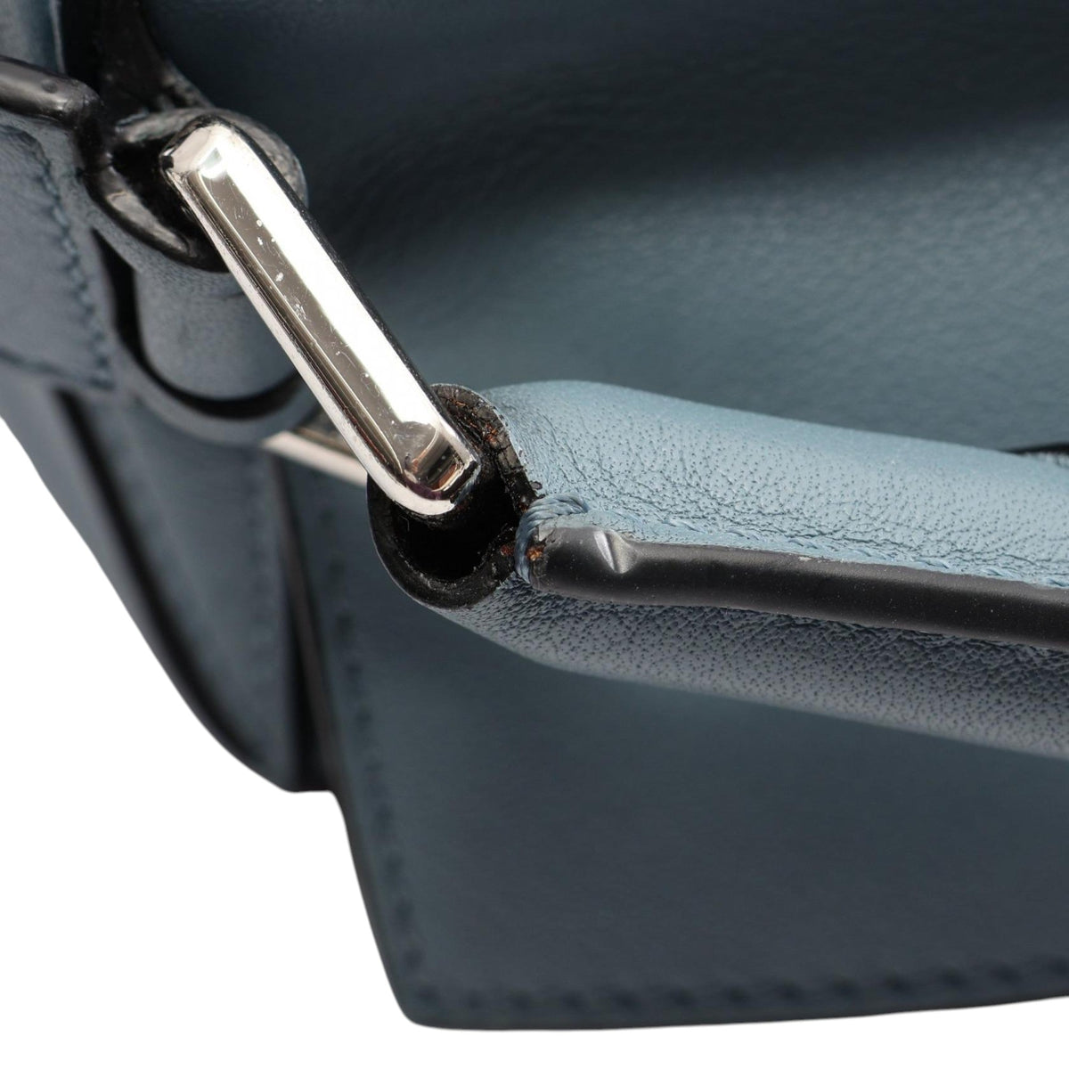 LOEWE Medium Calfskin Puzzle Satchel — Blue