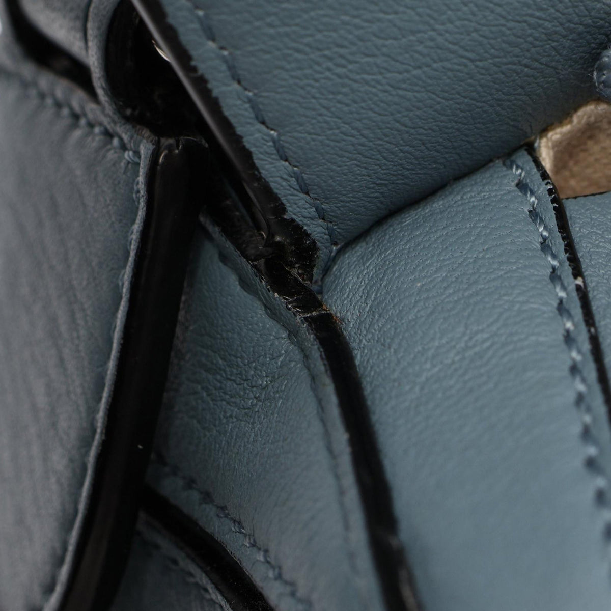 LOEWE Medium Calfskin Puzzle Satchel — Blue